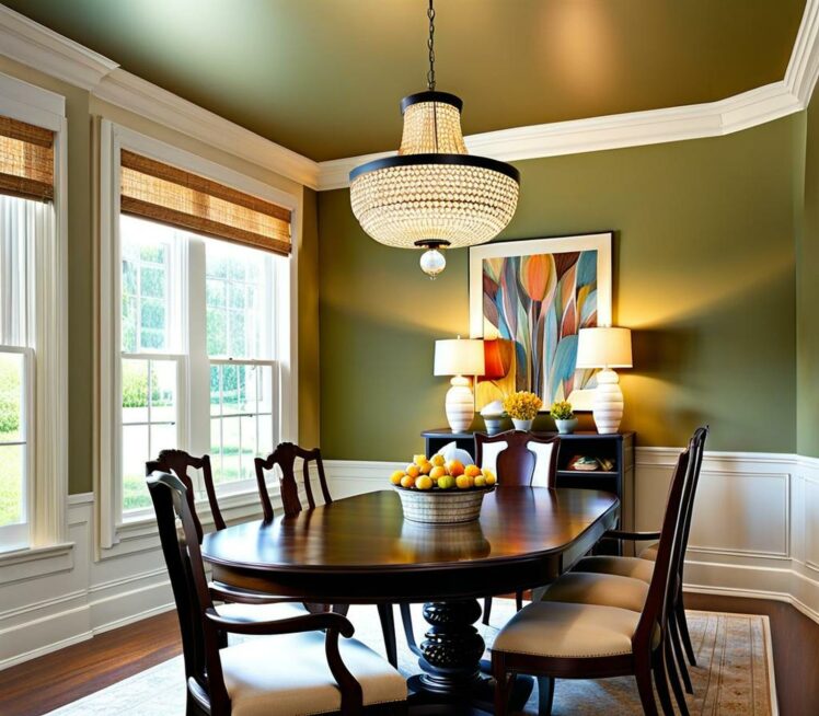 Dining Room Paint Ideas With Chair Rail Colors And Tips For Picture