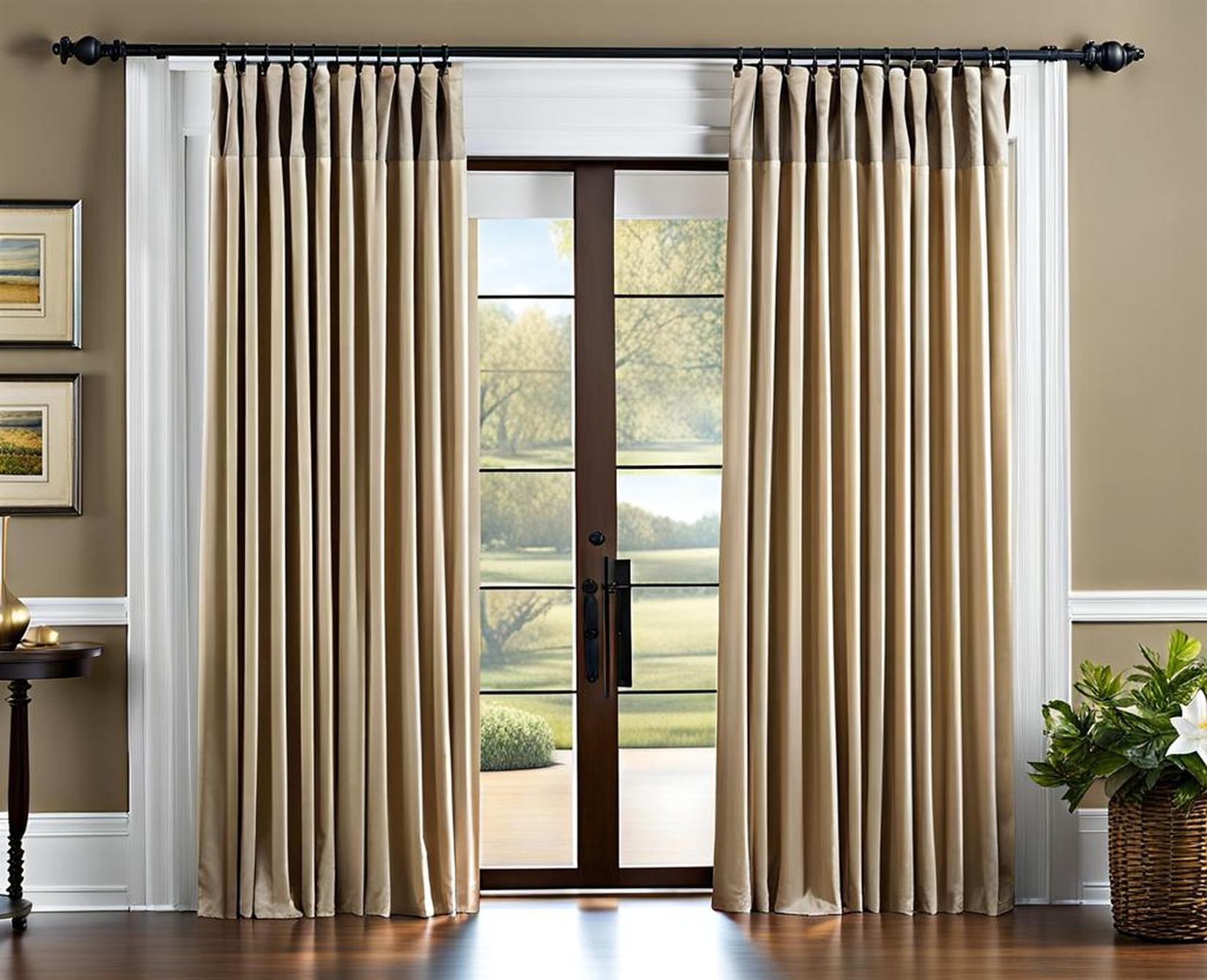 magnetic curtain rods for french doors