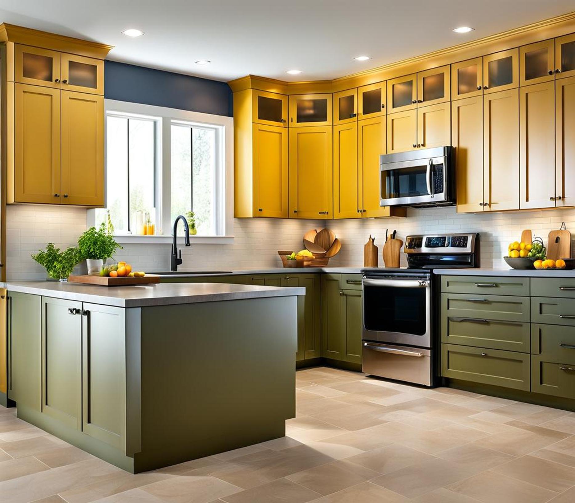 two color kitchen cabinets