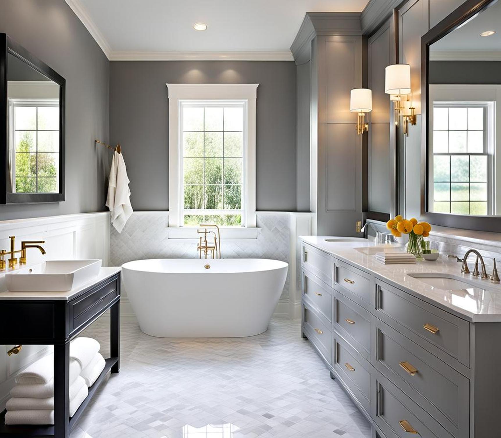 gray and white bathrooms ideas