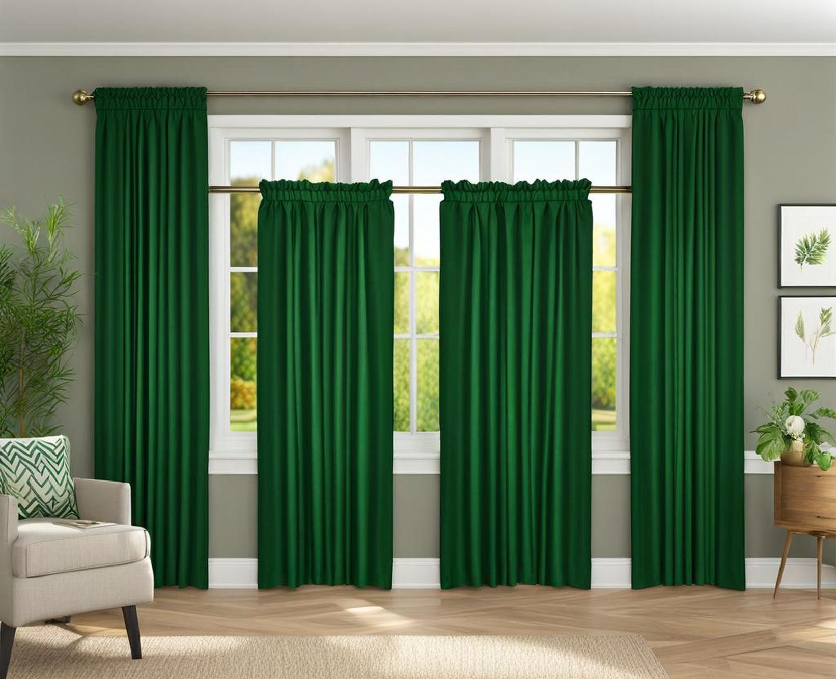 hunter green kitchen curtains