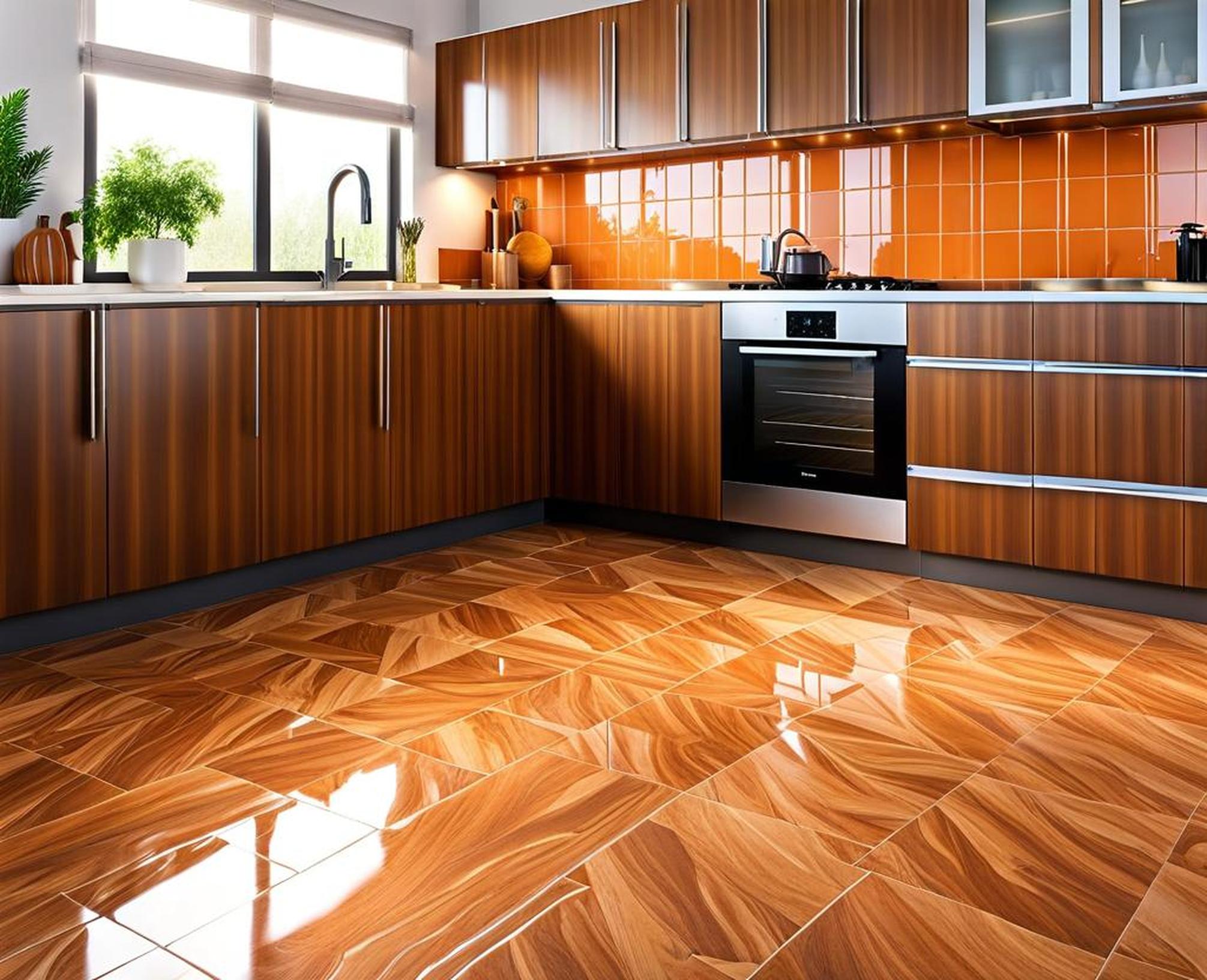 modern linoleum kitchen floor