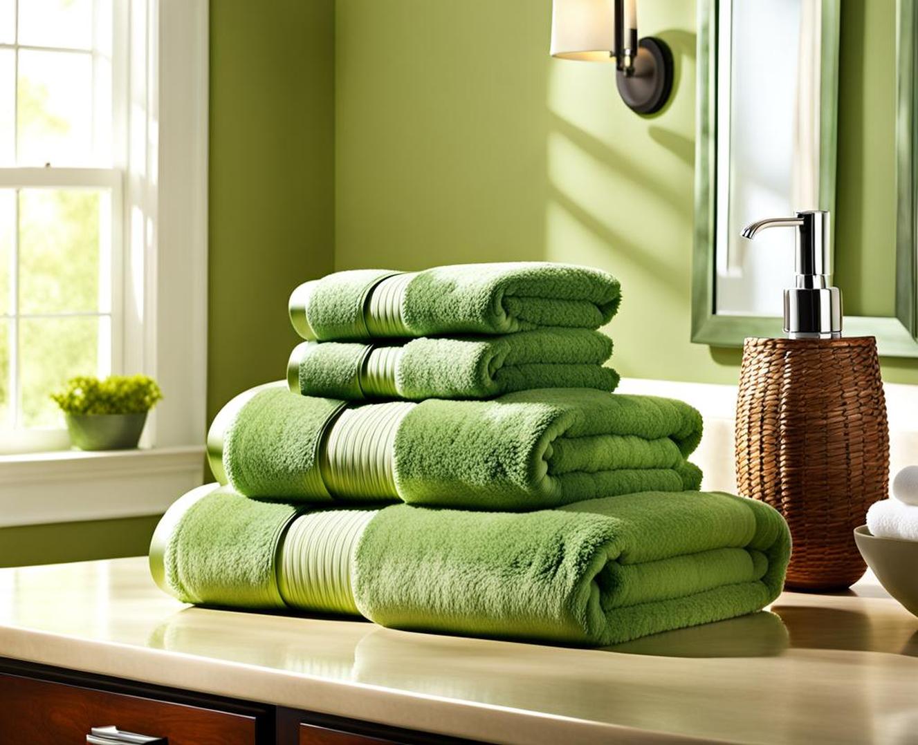 sage green towel sets