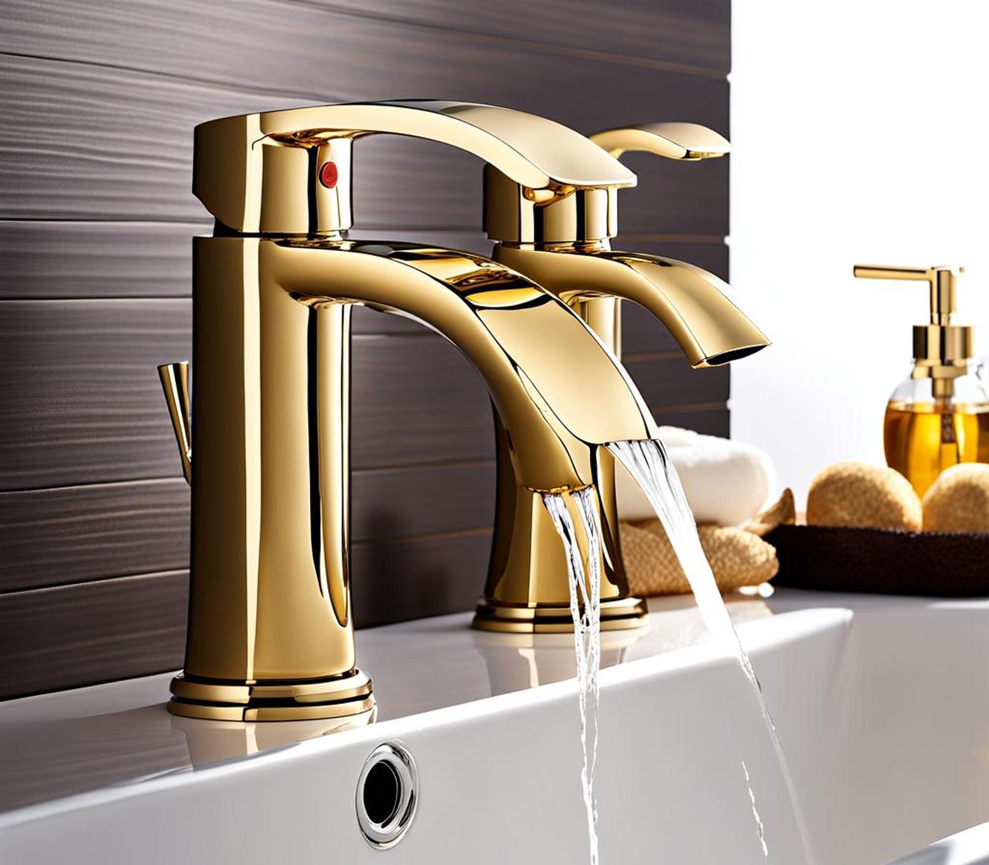 delta gold bathroom faucets