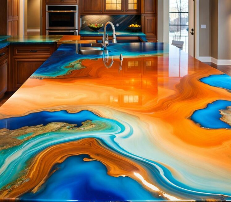 Why Choose Just One? Mix Epoxy Countertop Colors for Artistic Style