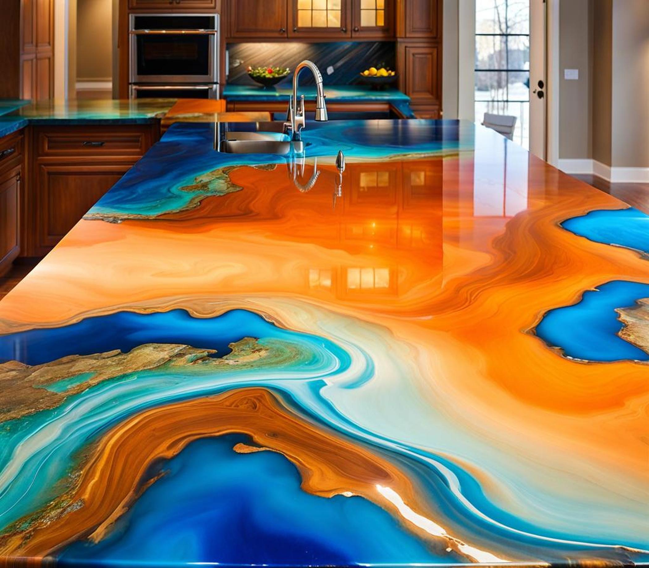 Why Choose Just One? Mix Epoxy Countertop Colors for Artistic Style