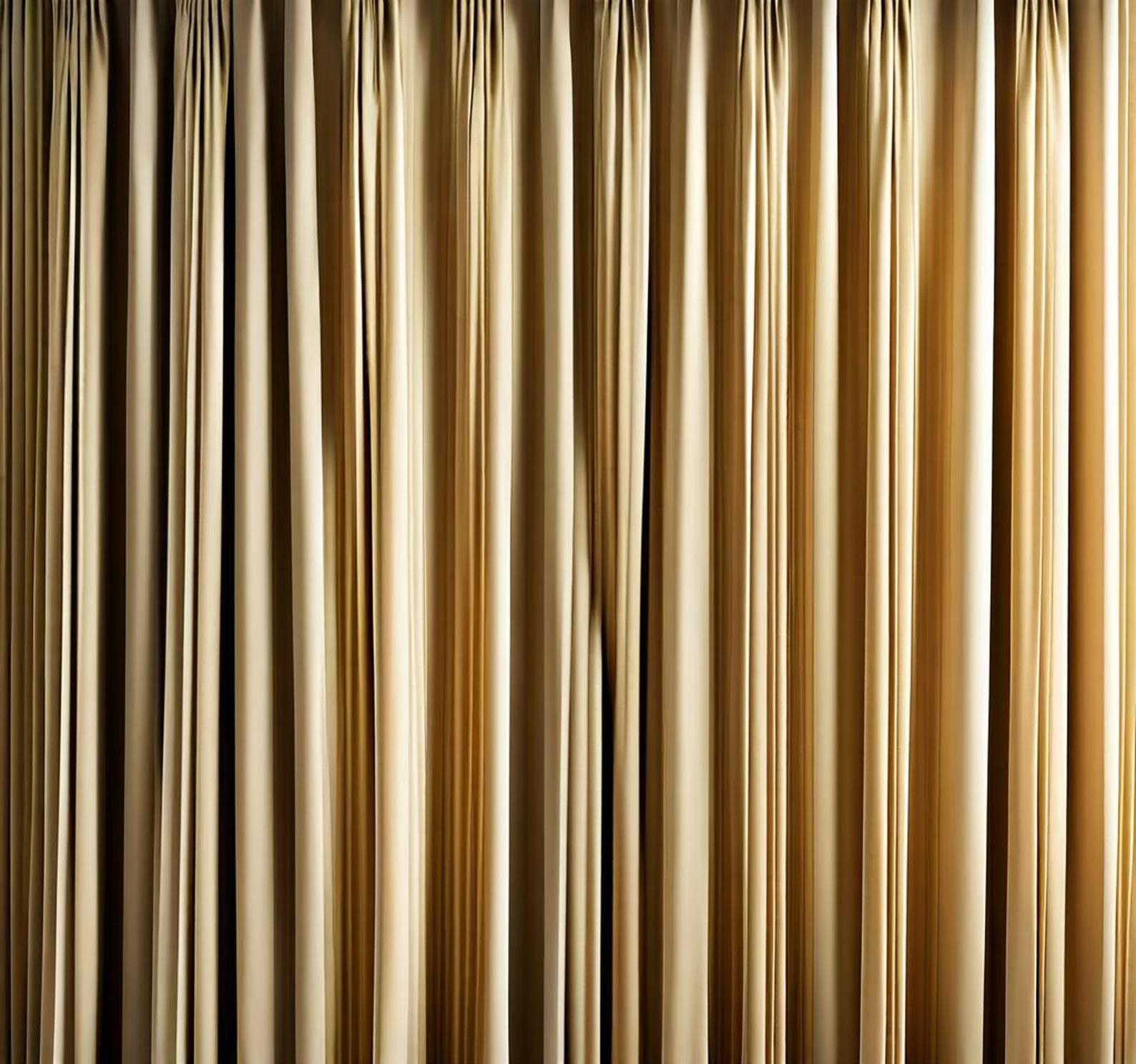 curtains with blinds behind