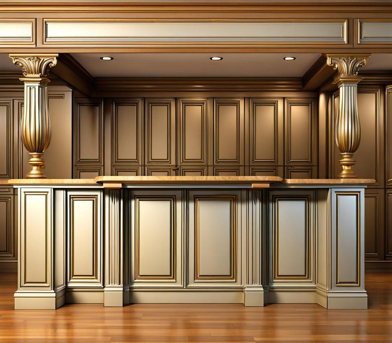 Decorative Kitchen Island Panels – Embellish with Brackets, Moldings and More