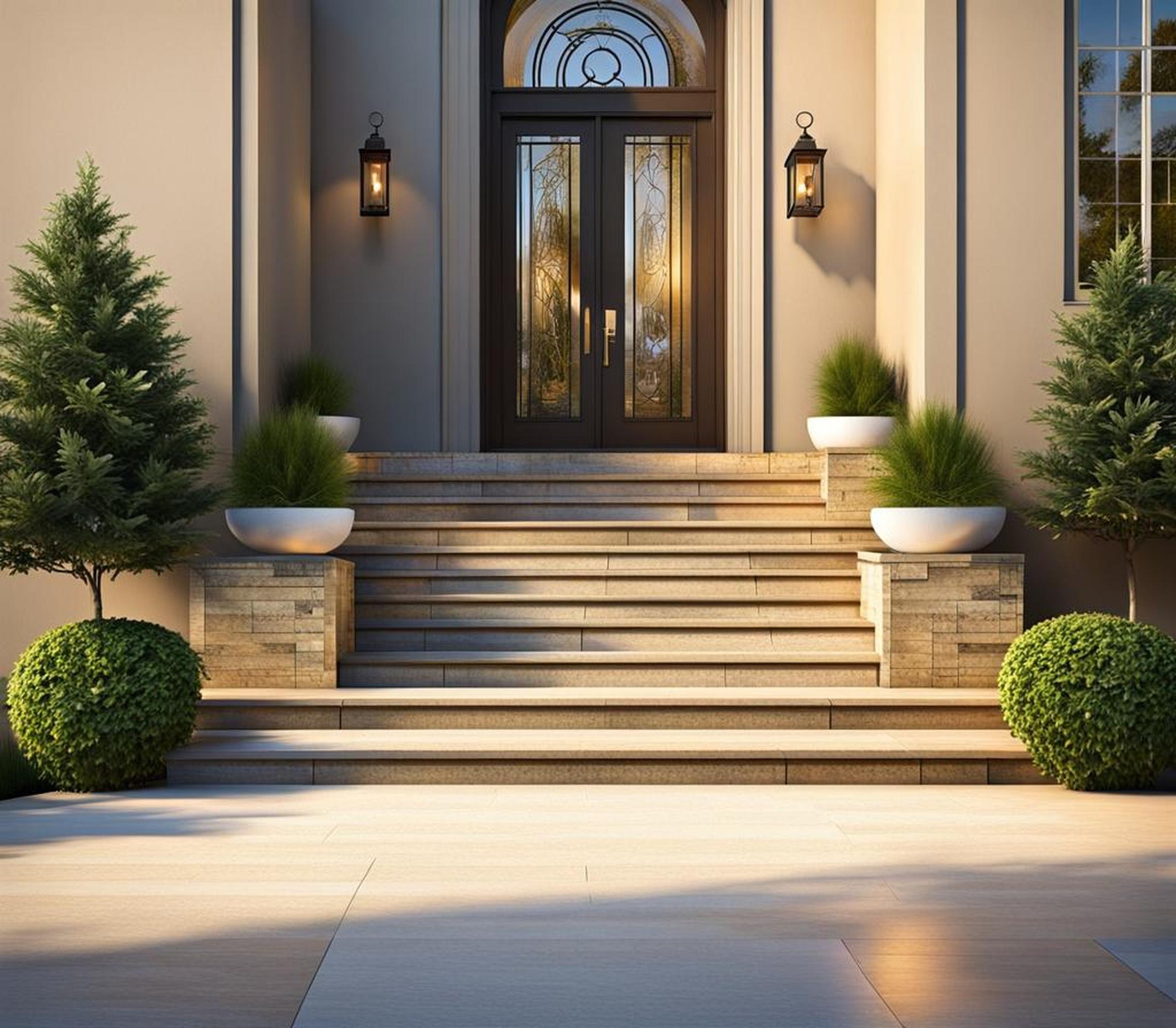 outside entrance stairs design