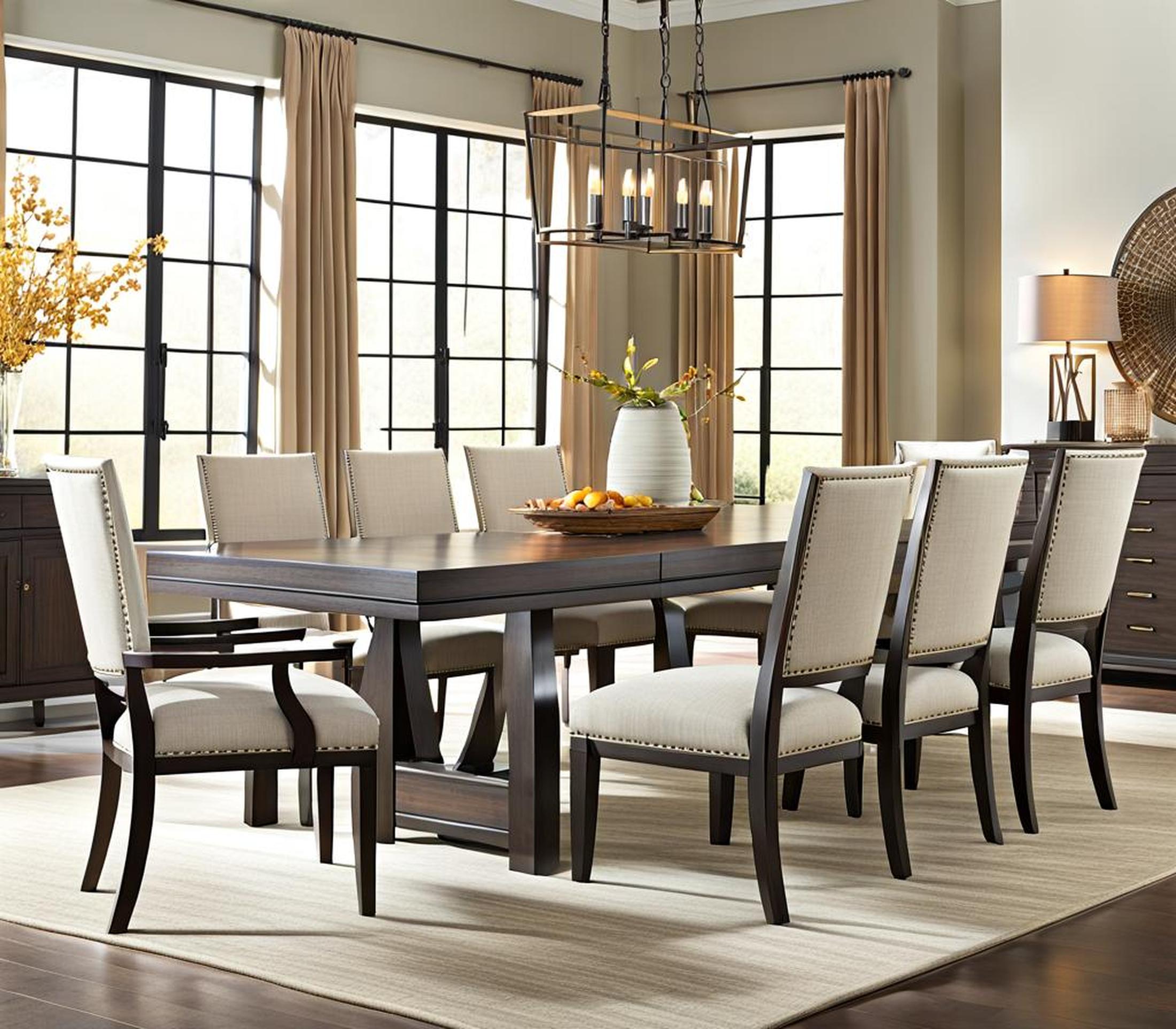 bellvern dining table and 8 chairs set