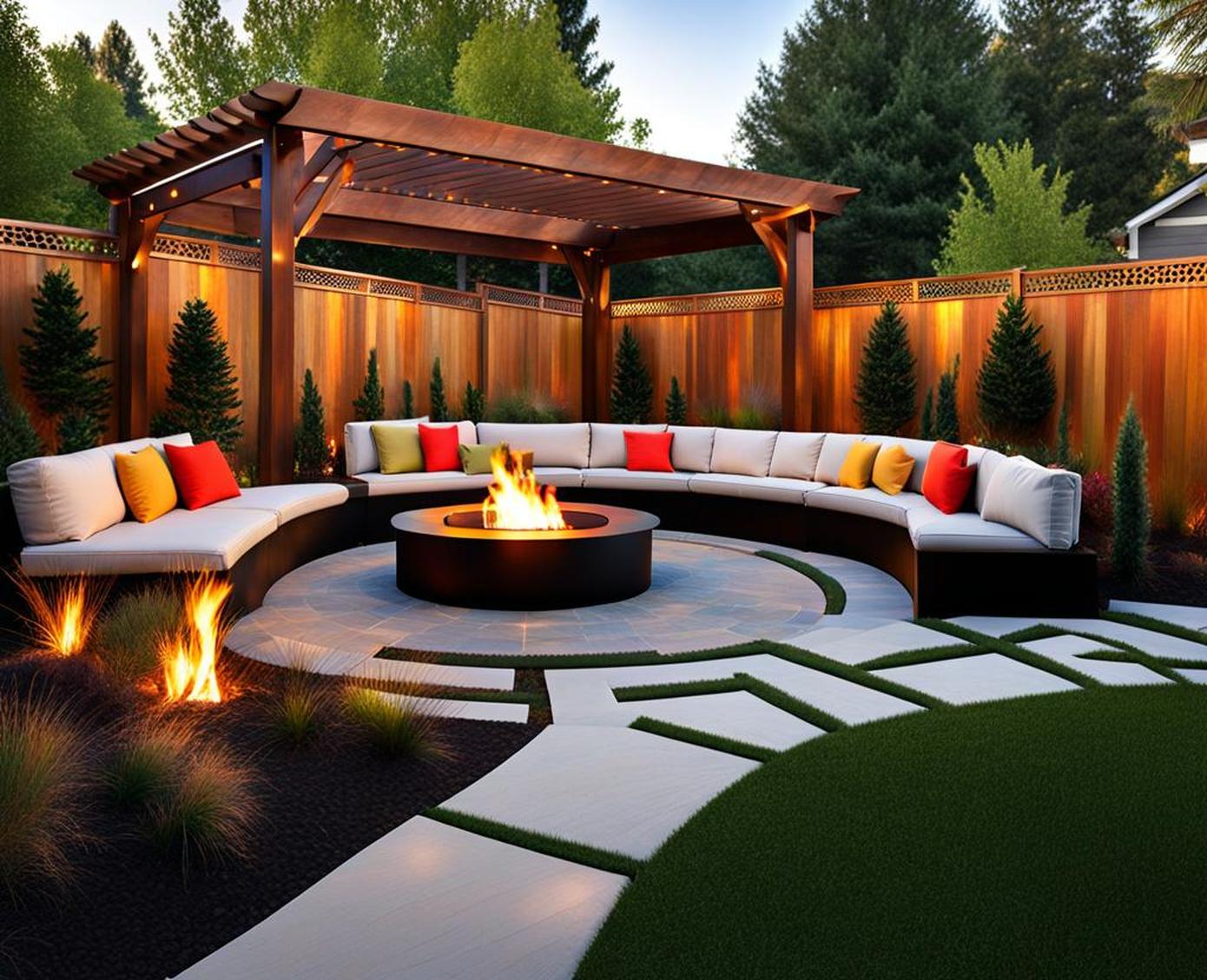 Strategize Gorgeous Fire Pit Sections with Border Schemes