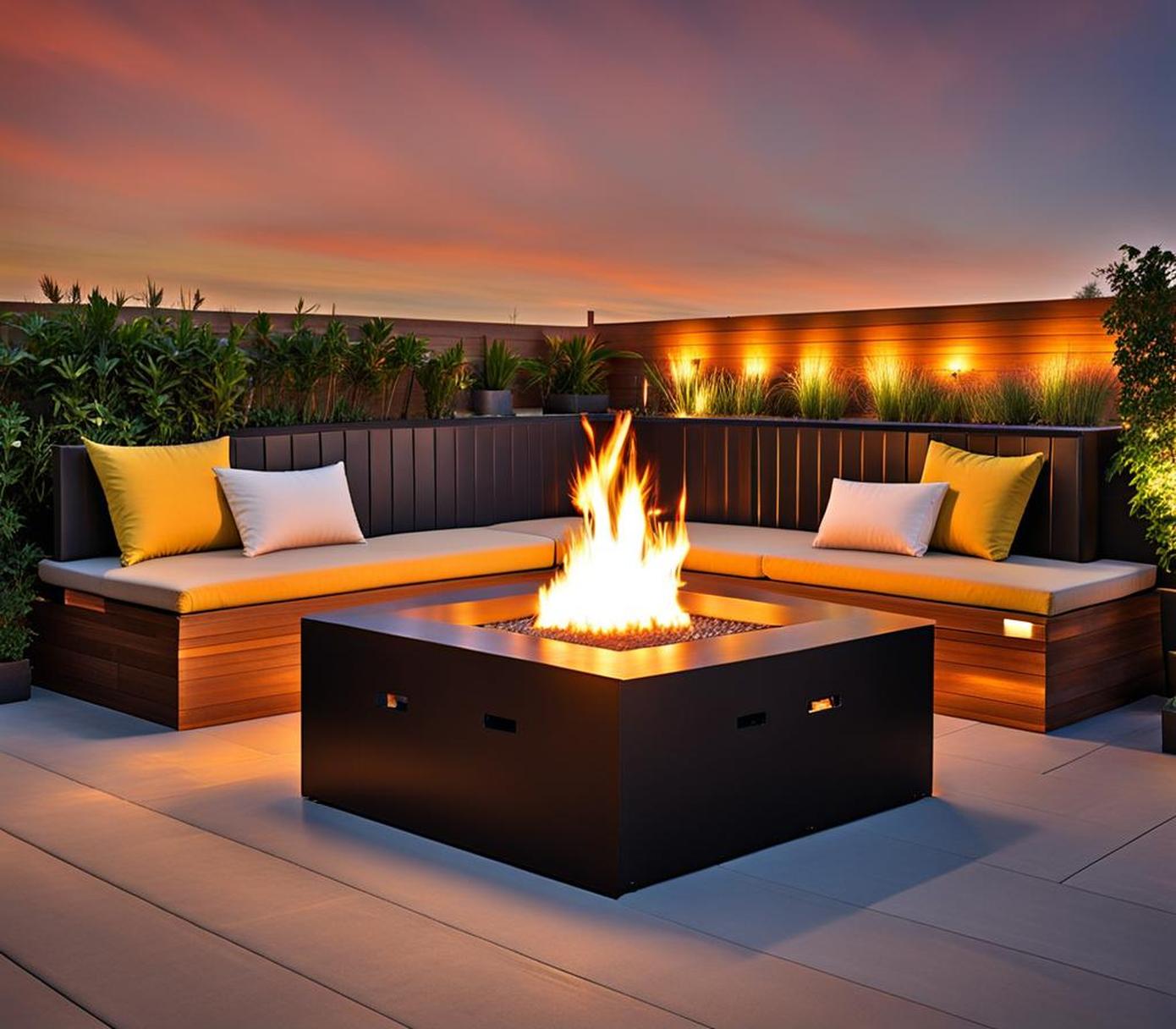 fire pit seating area dimensions