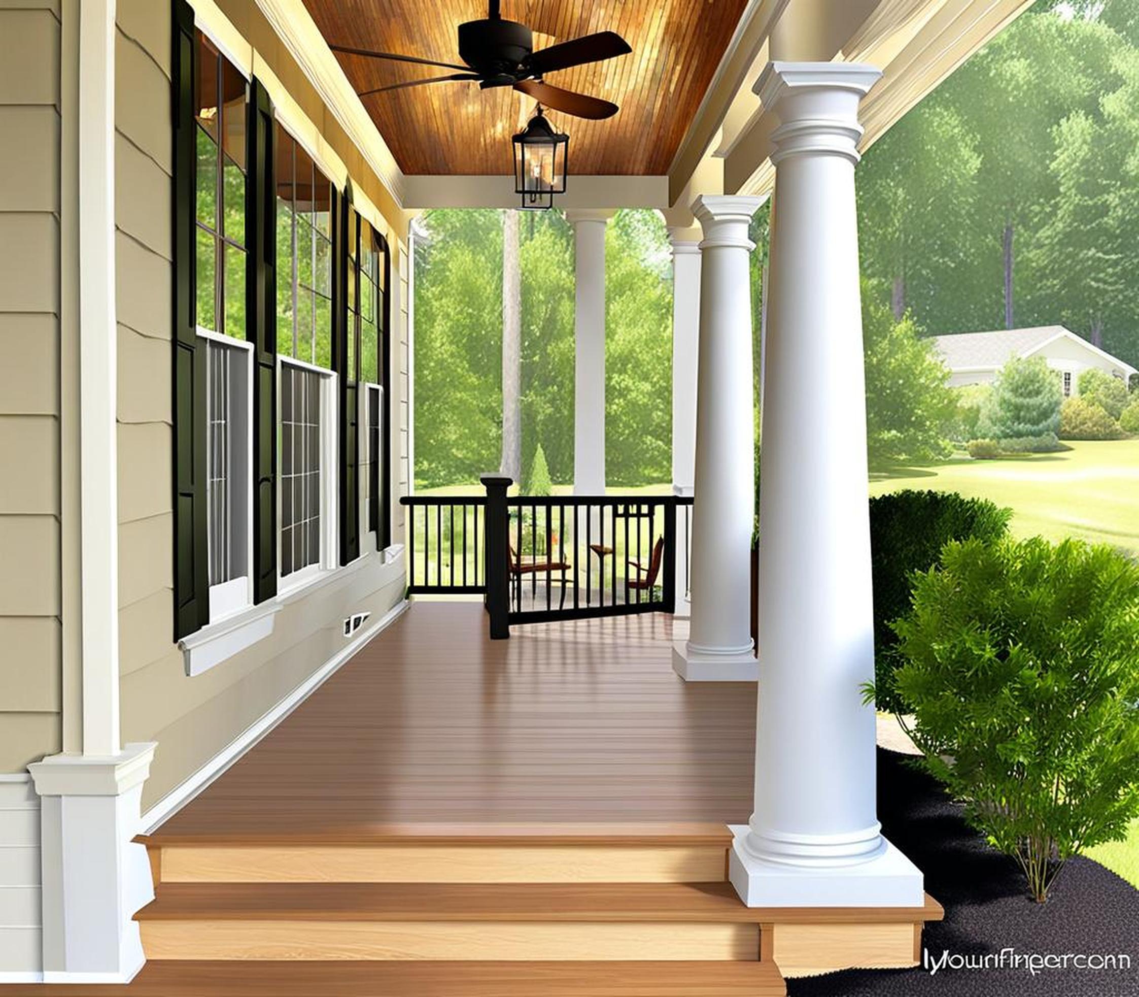 how to update front porch columns