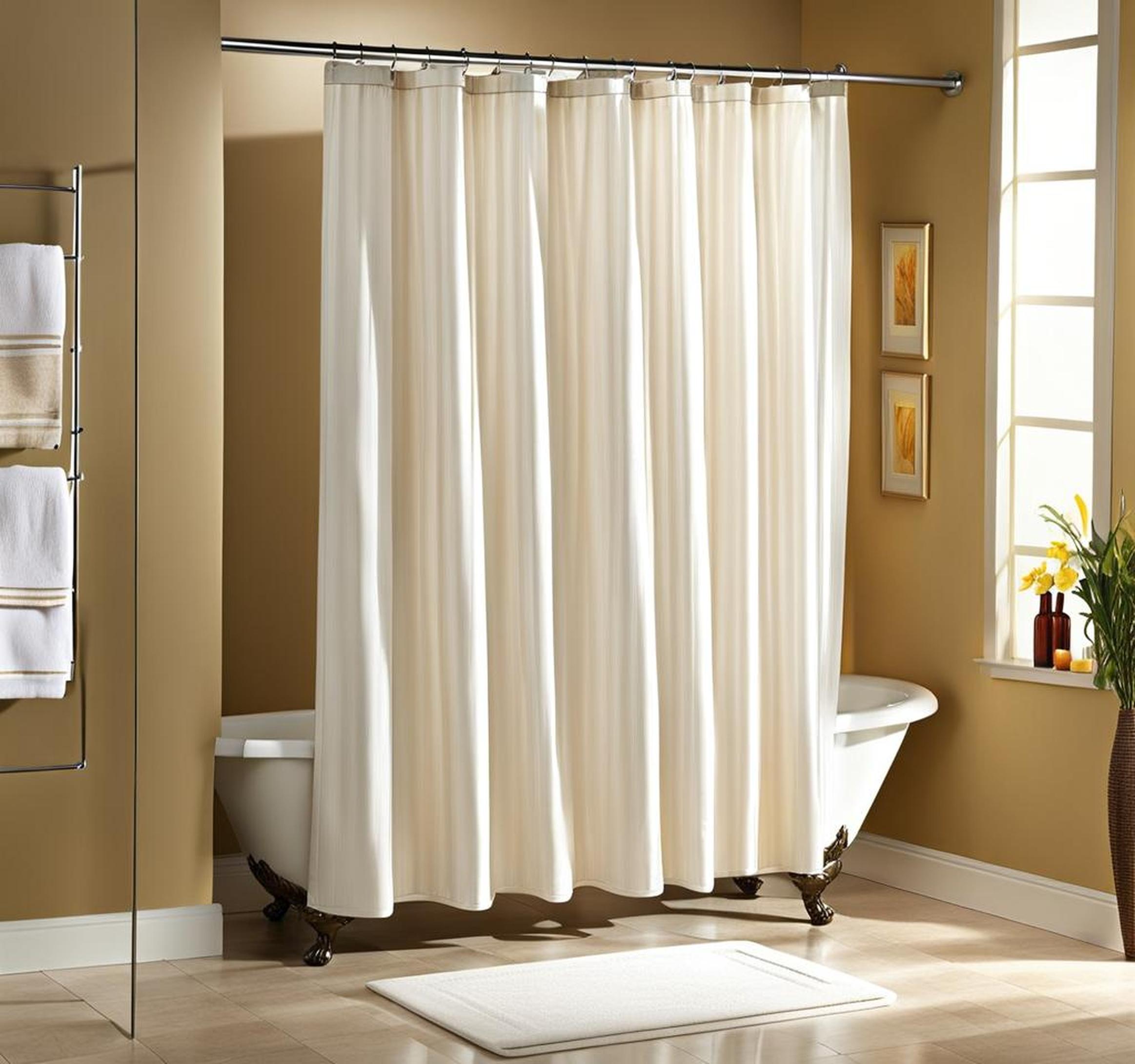 shower stall with curtain instead of door