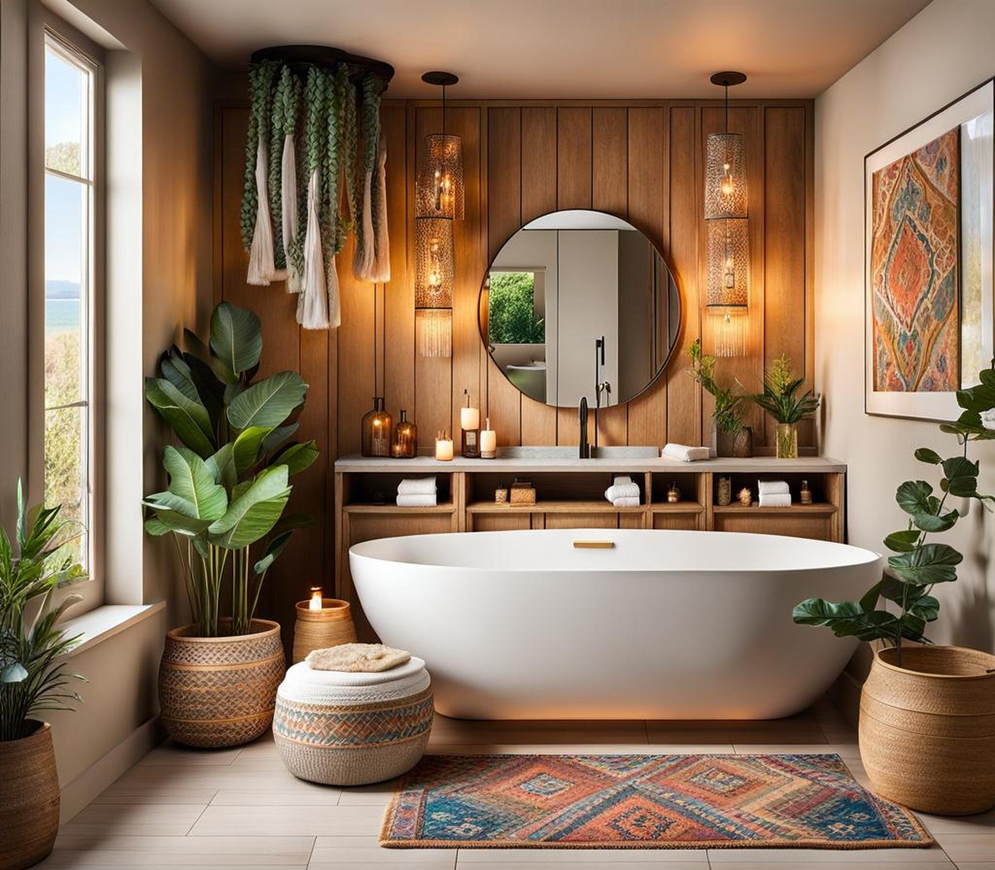 Relax And Unwind With Soothing Mini Boho Bathroom Ideas