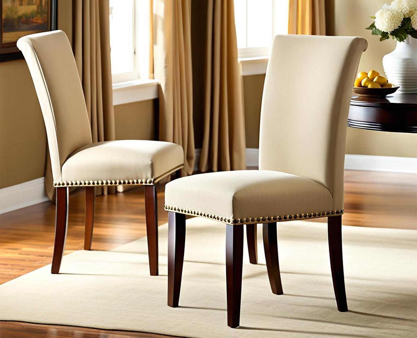 skirted dining chairs set of 2