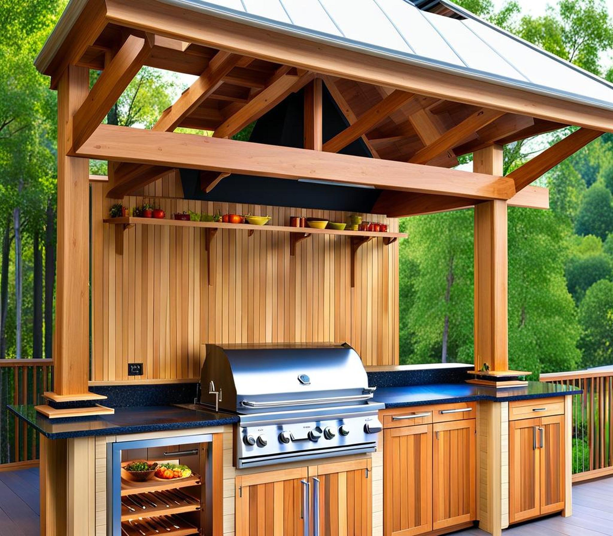 outdoor kitchen frame wood vs metal
