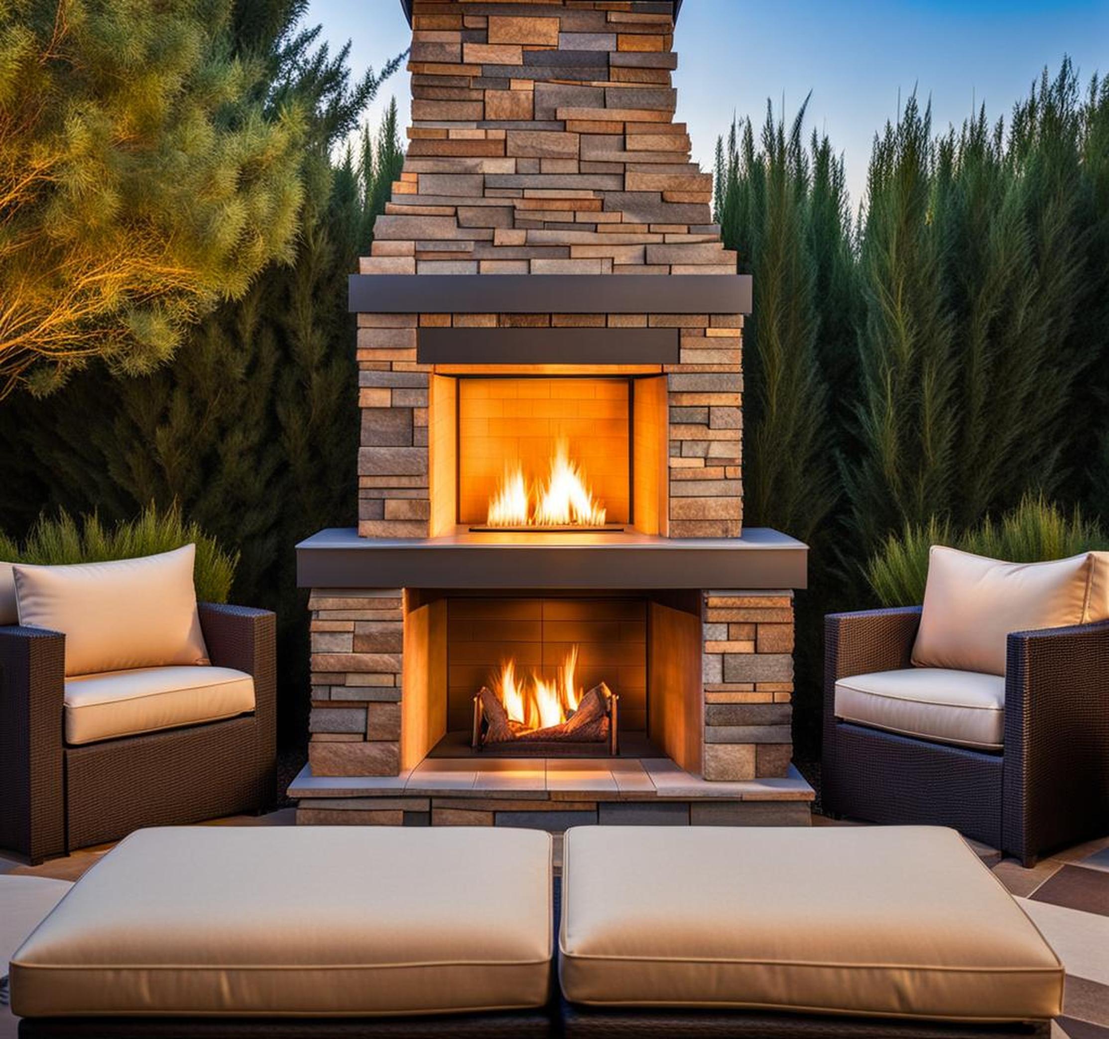 dimensions of outdoor fireplace