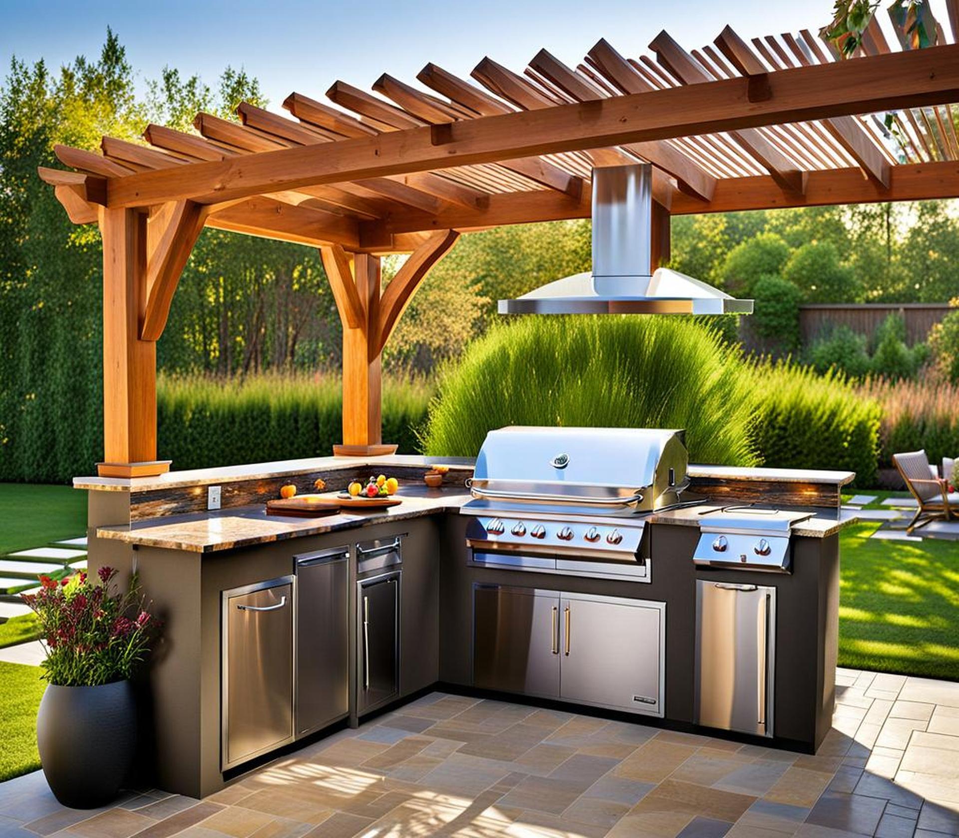 l shaped outdoor kitchen ideas
