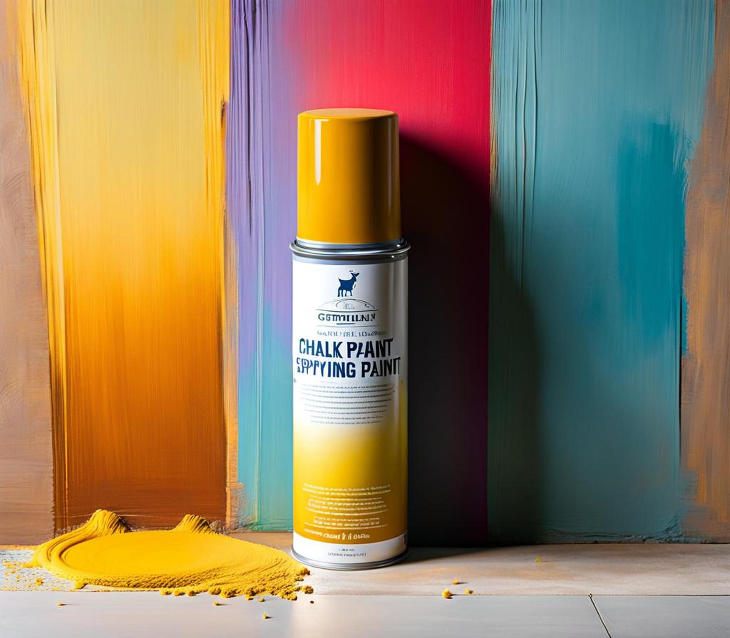 spray painting with chalk paint