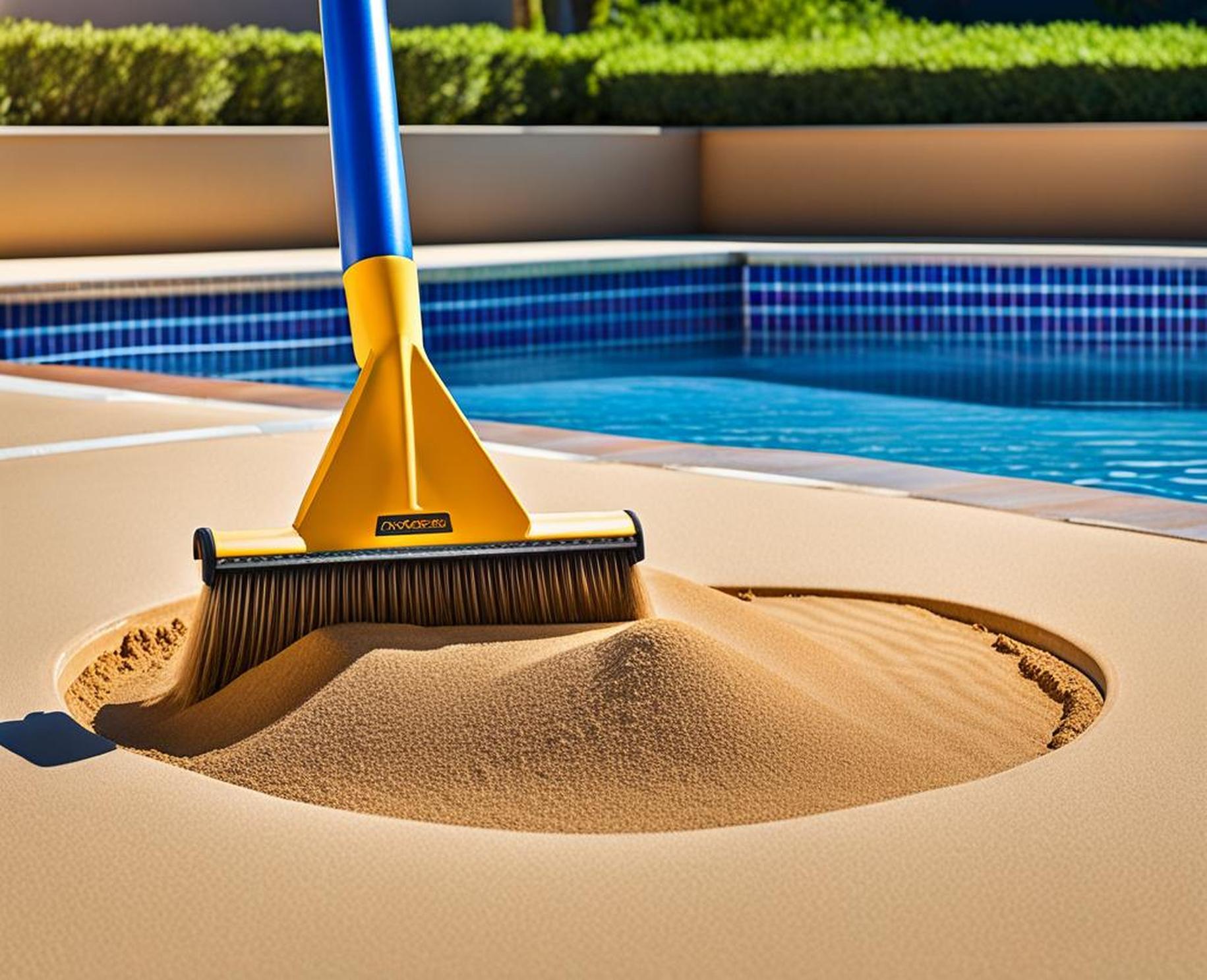 leveling sand for pool