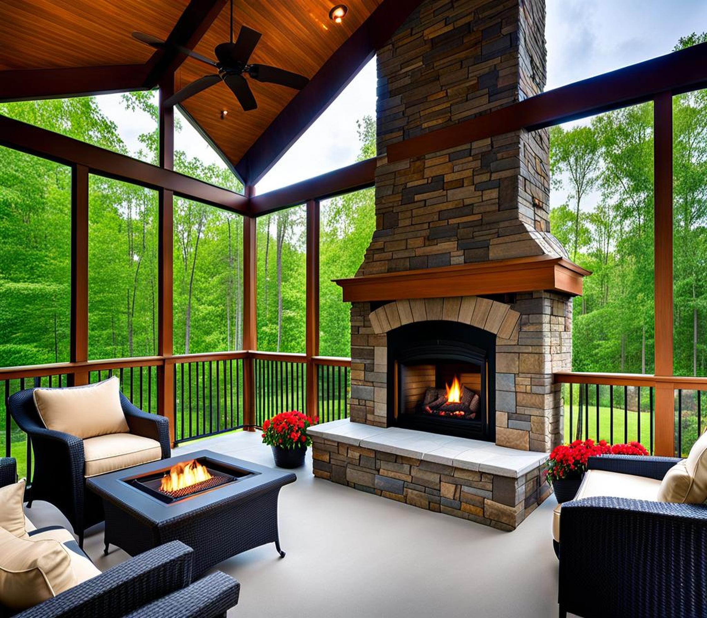 Screened Porch Fireplaces Let You Enjoy the Outdoors in Any Weather