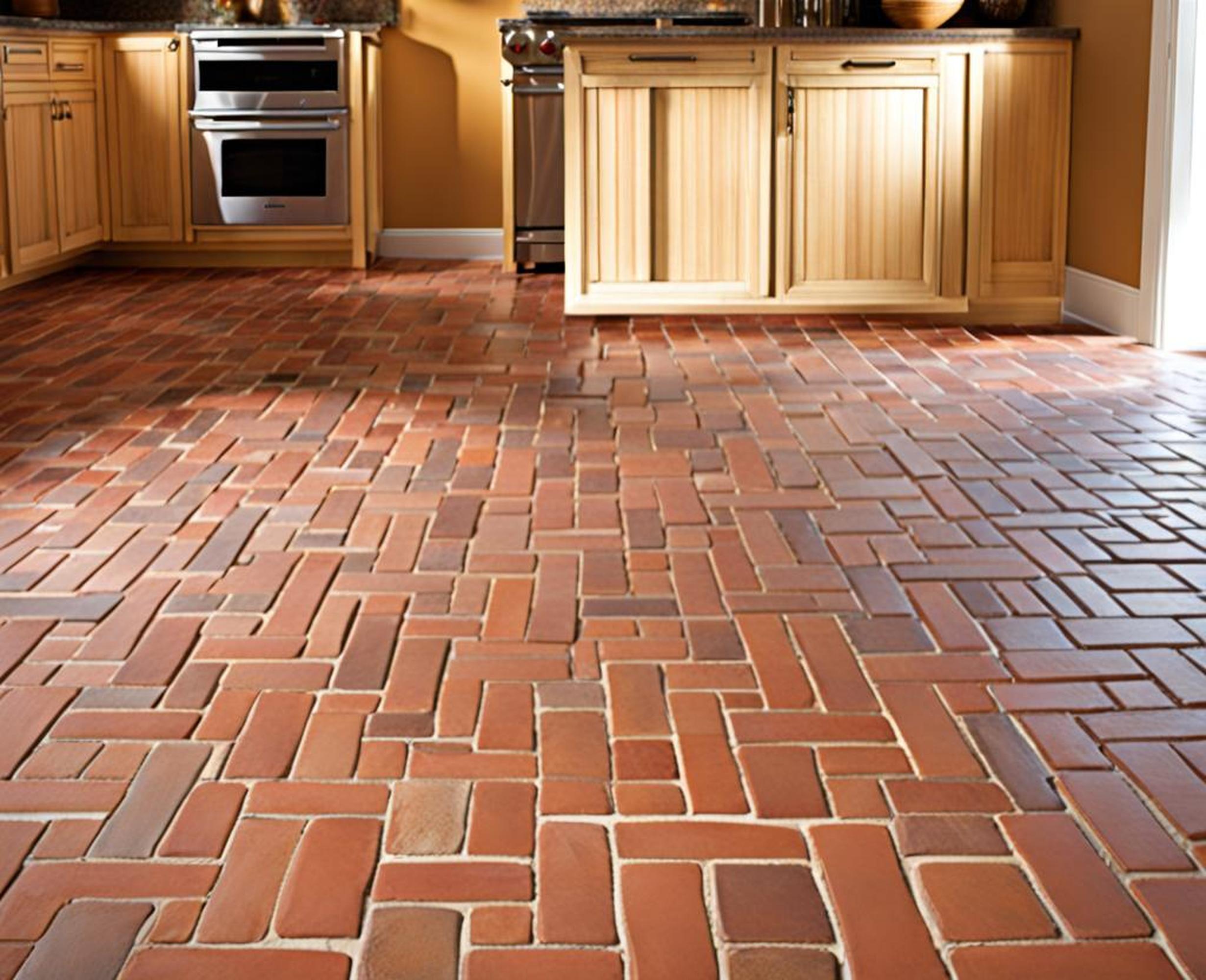 brick paver kitchen floor