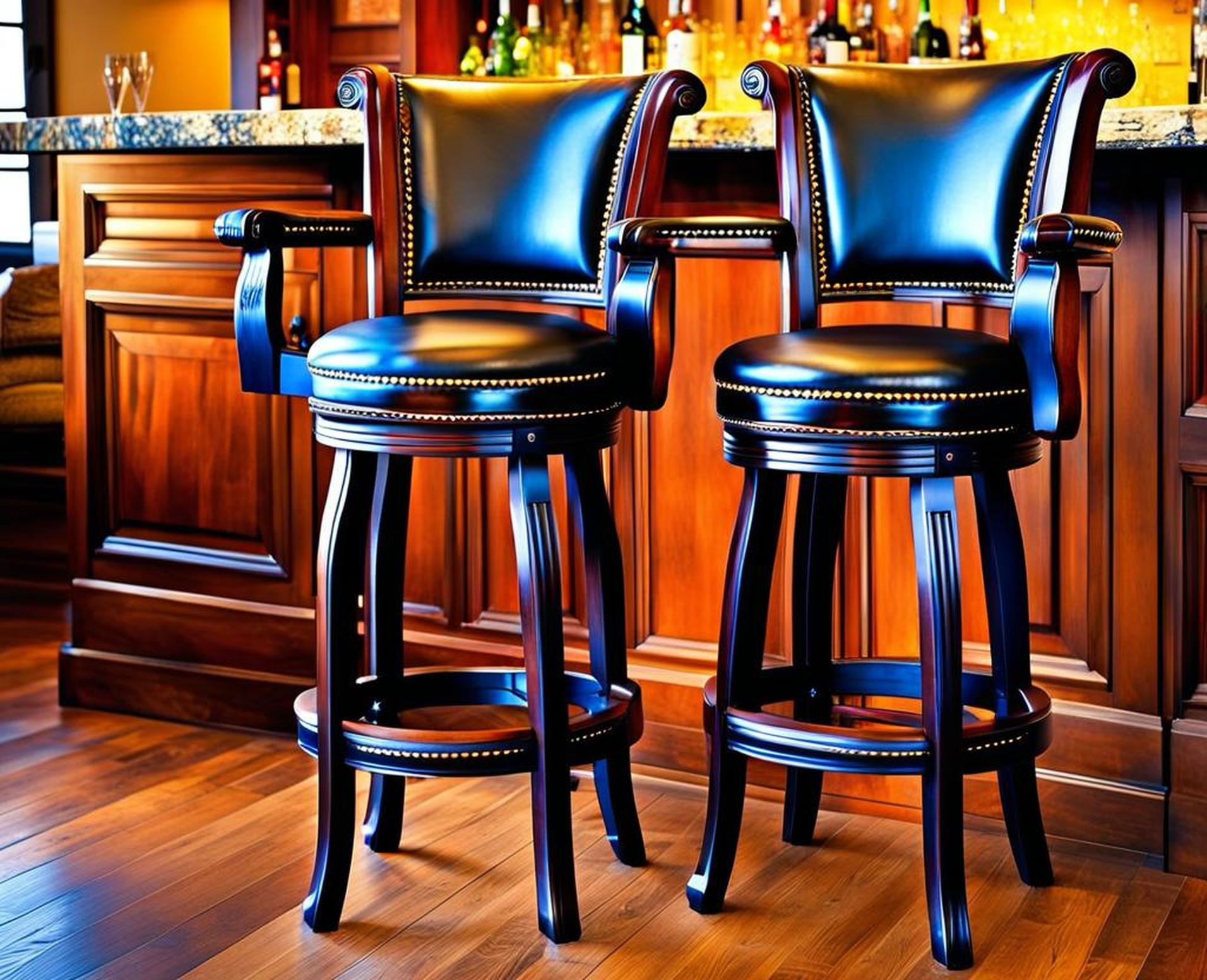rustic bar stools with backs and arms