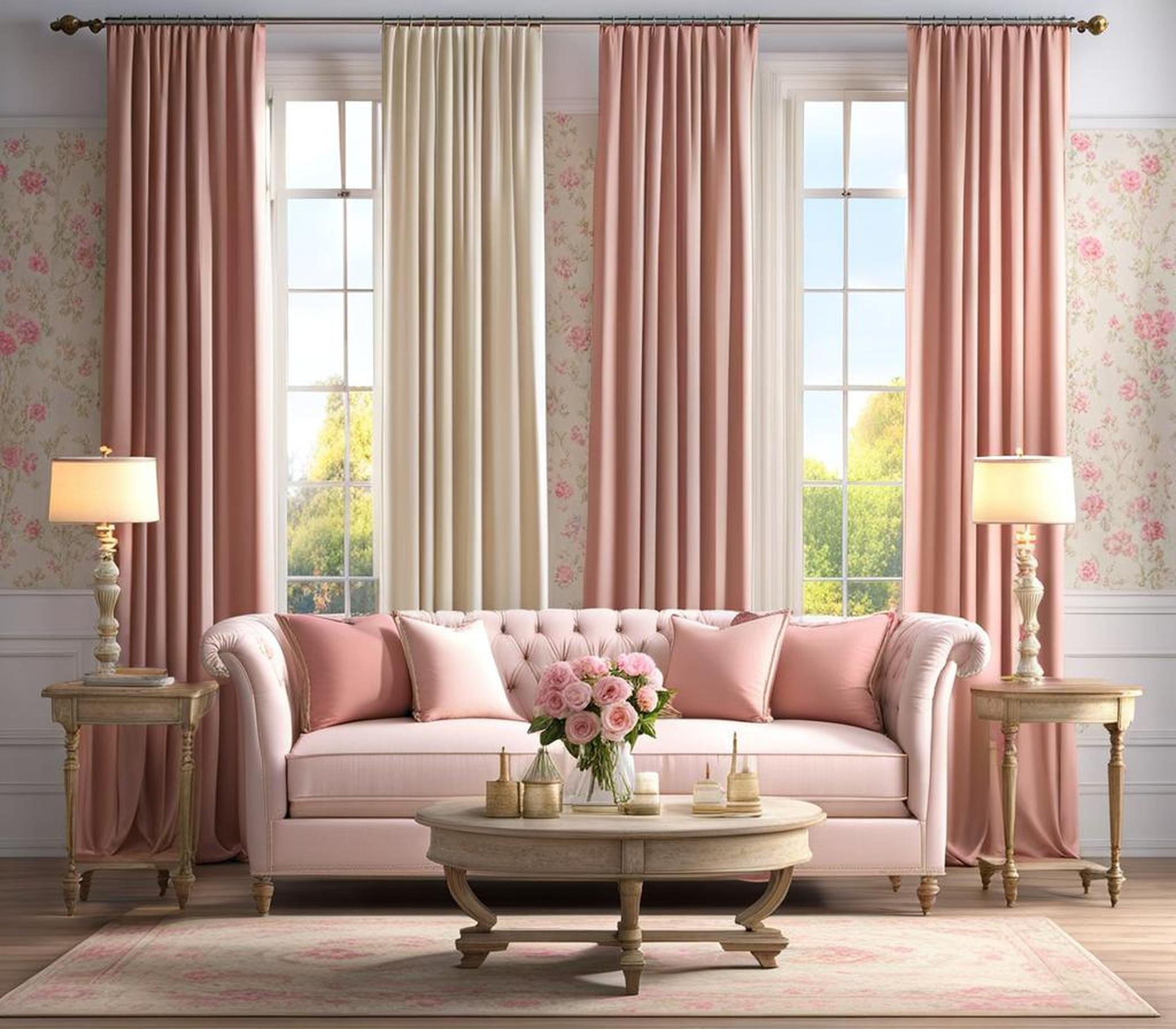 shabby chic living room curtains