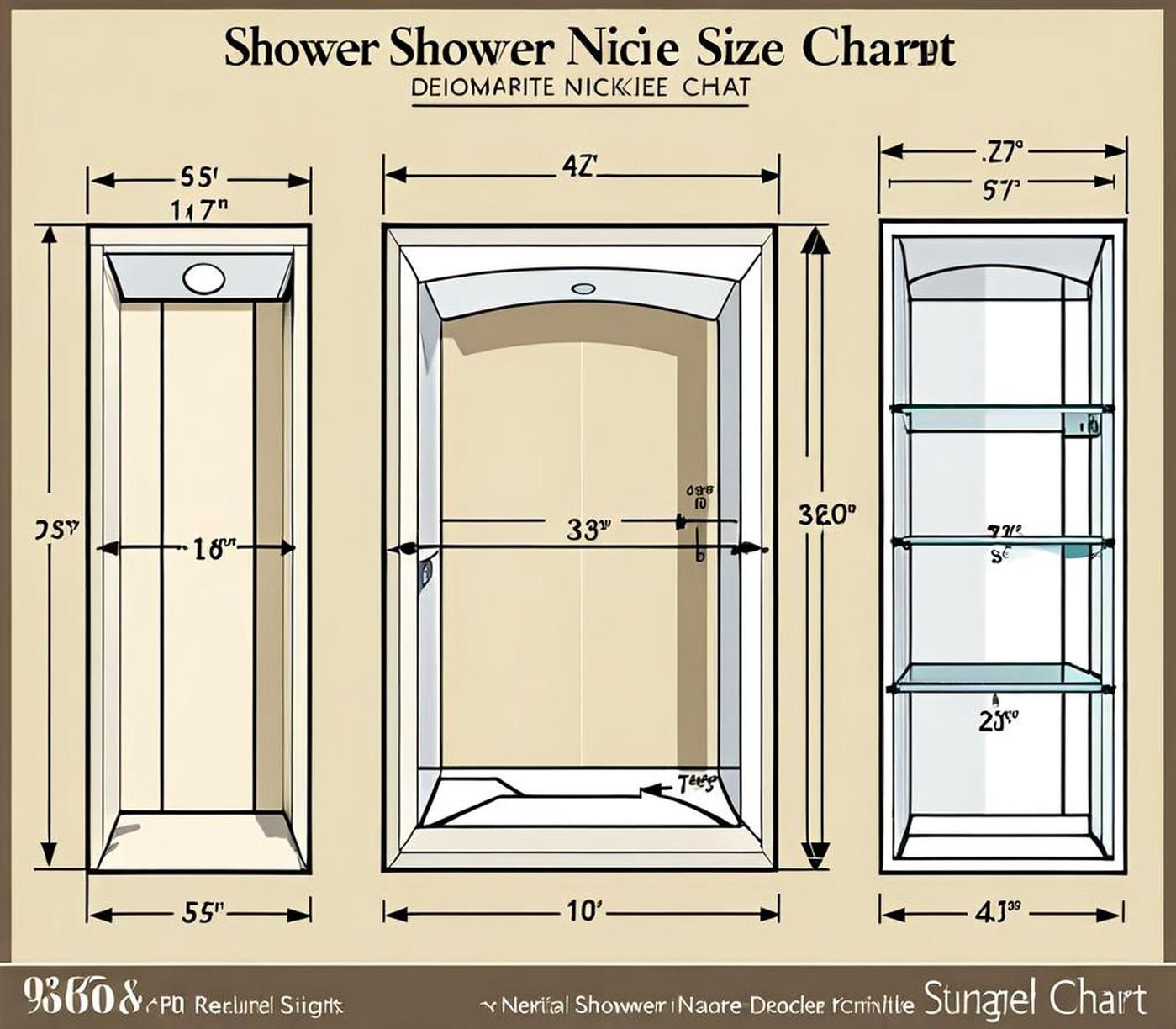 shower niche size chart