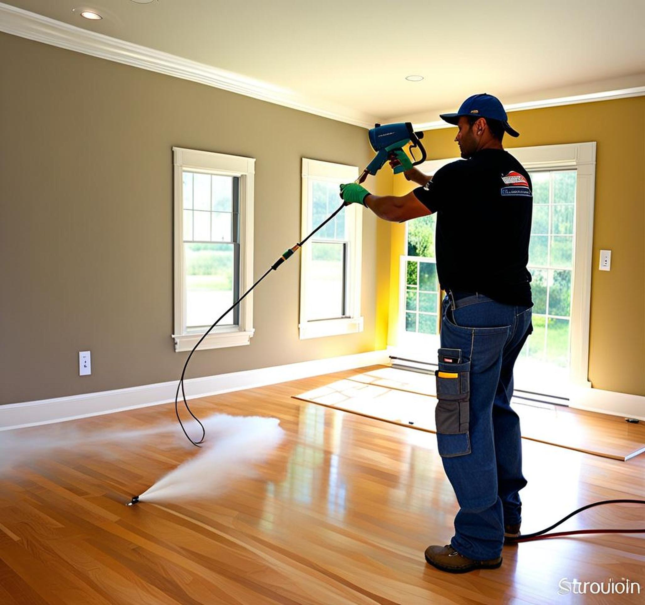 painting interior walls with sprayer