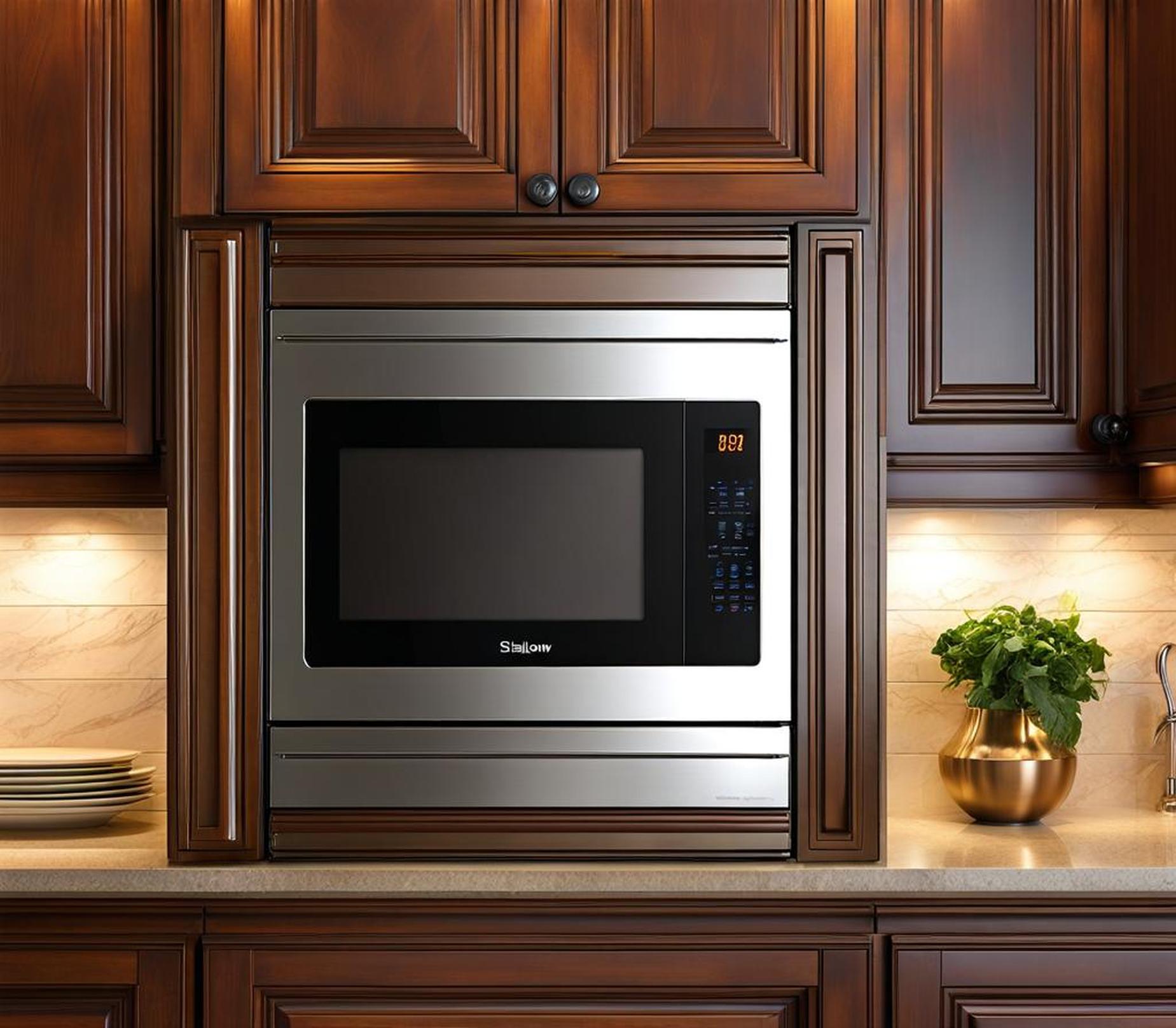 shallow microwave for upper cabinet