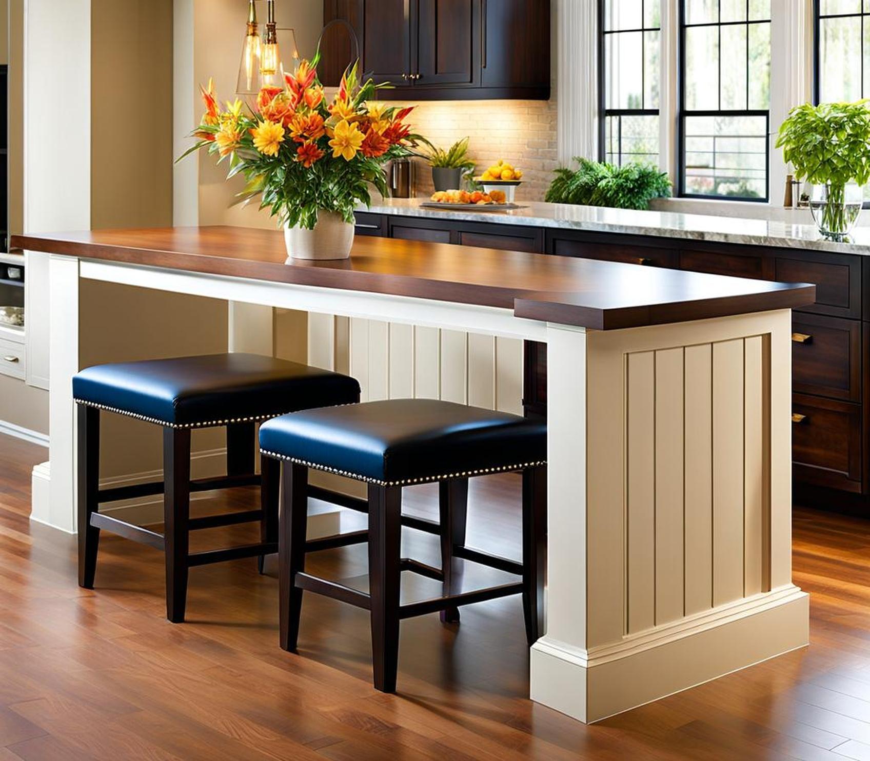 counter height banquette bench