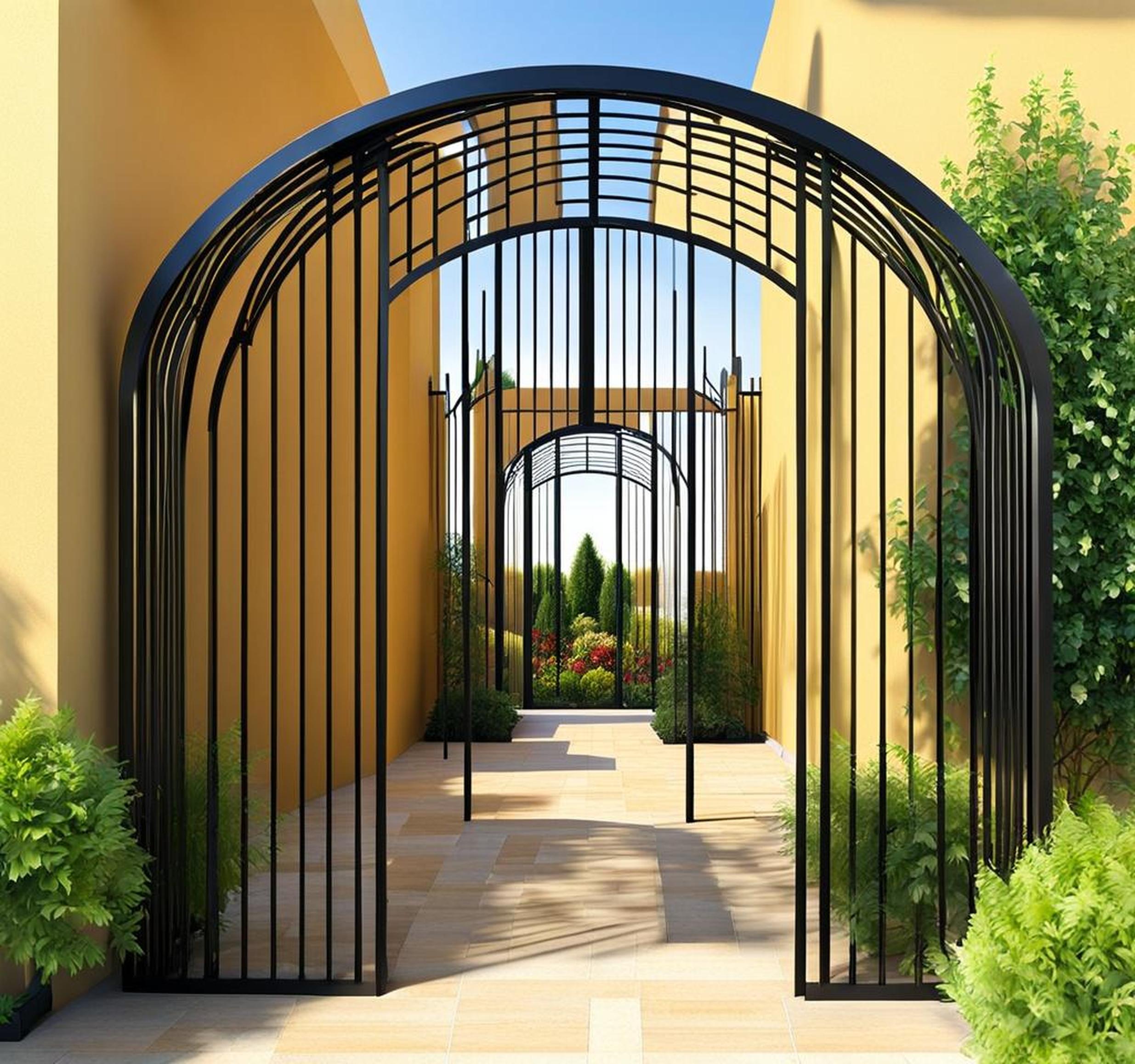 metal archways for gardens