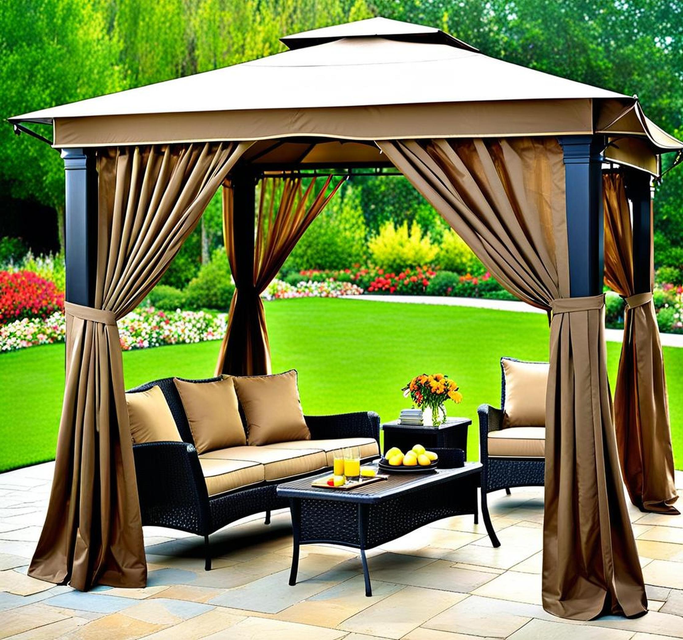 gazebo replacement canopy and curtains