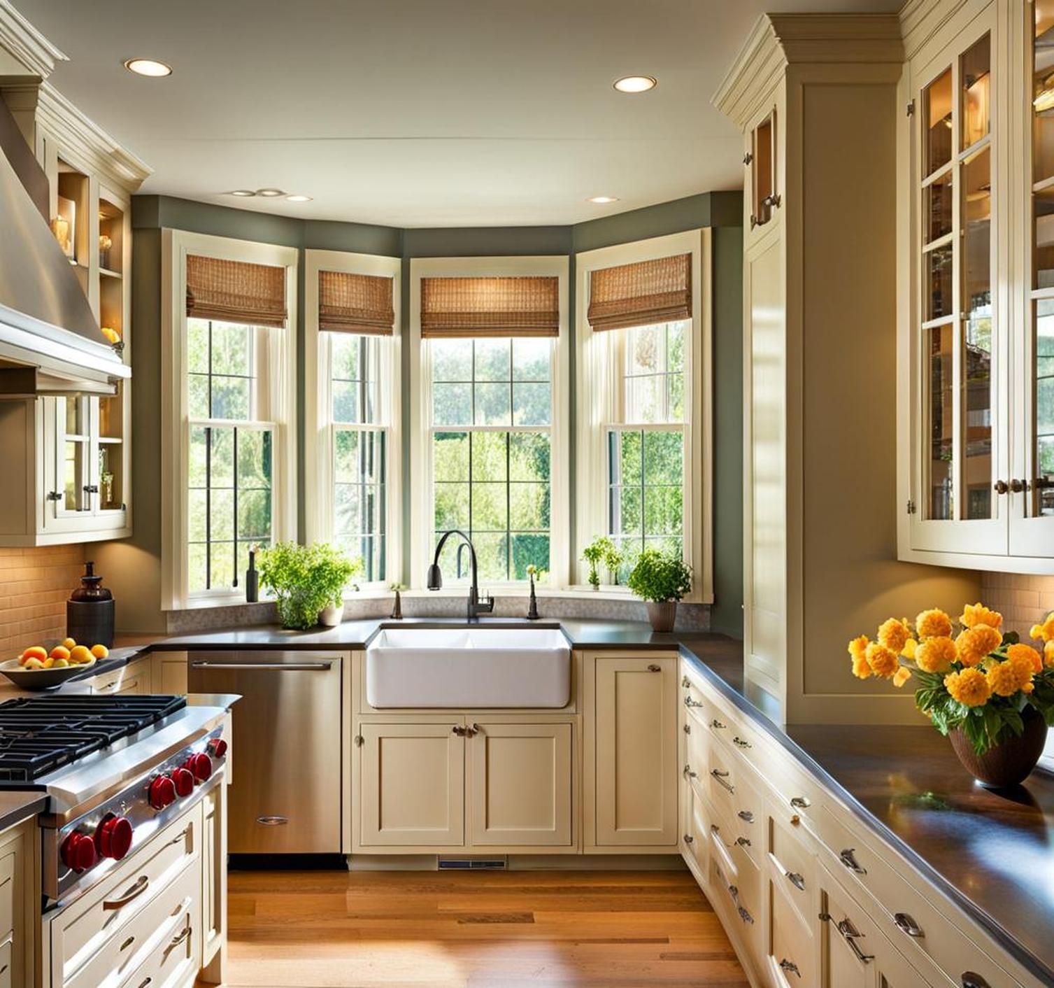 kitchens with bay windows