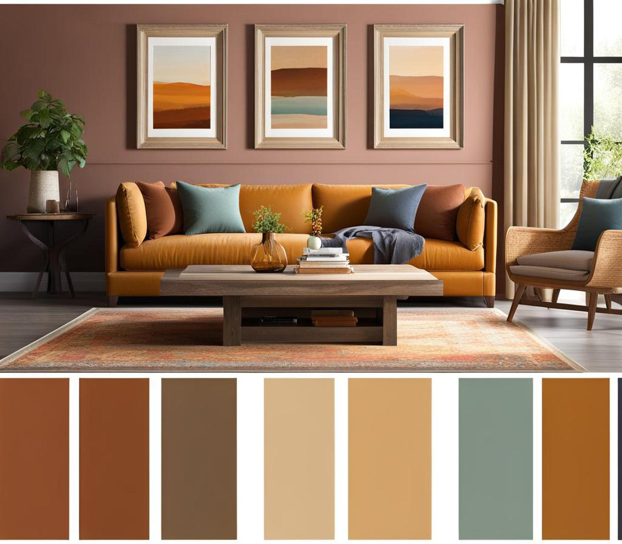 rustic colors for living room