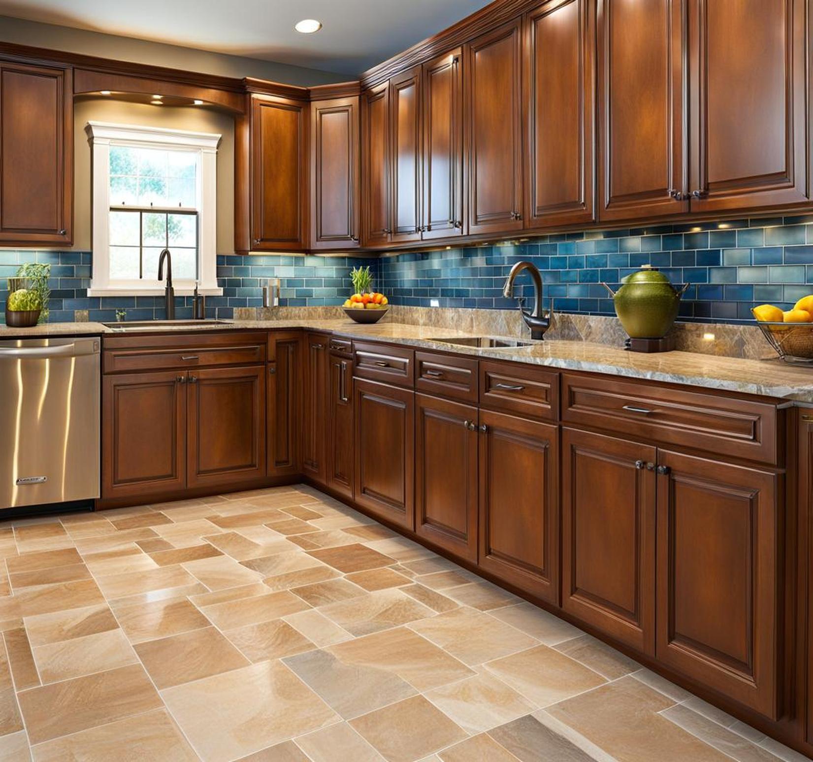 tile above kitchen cabinets