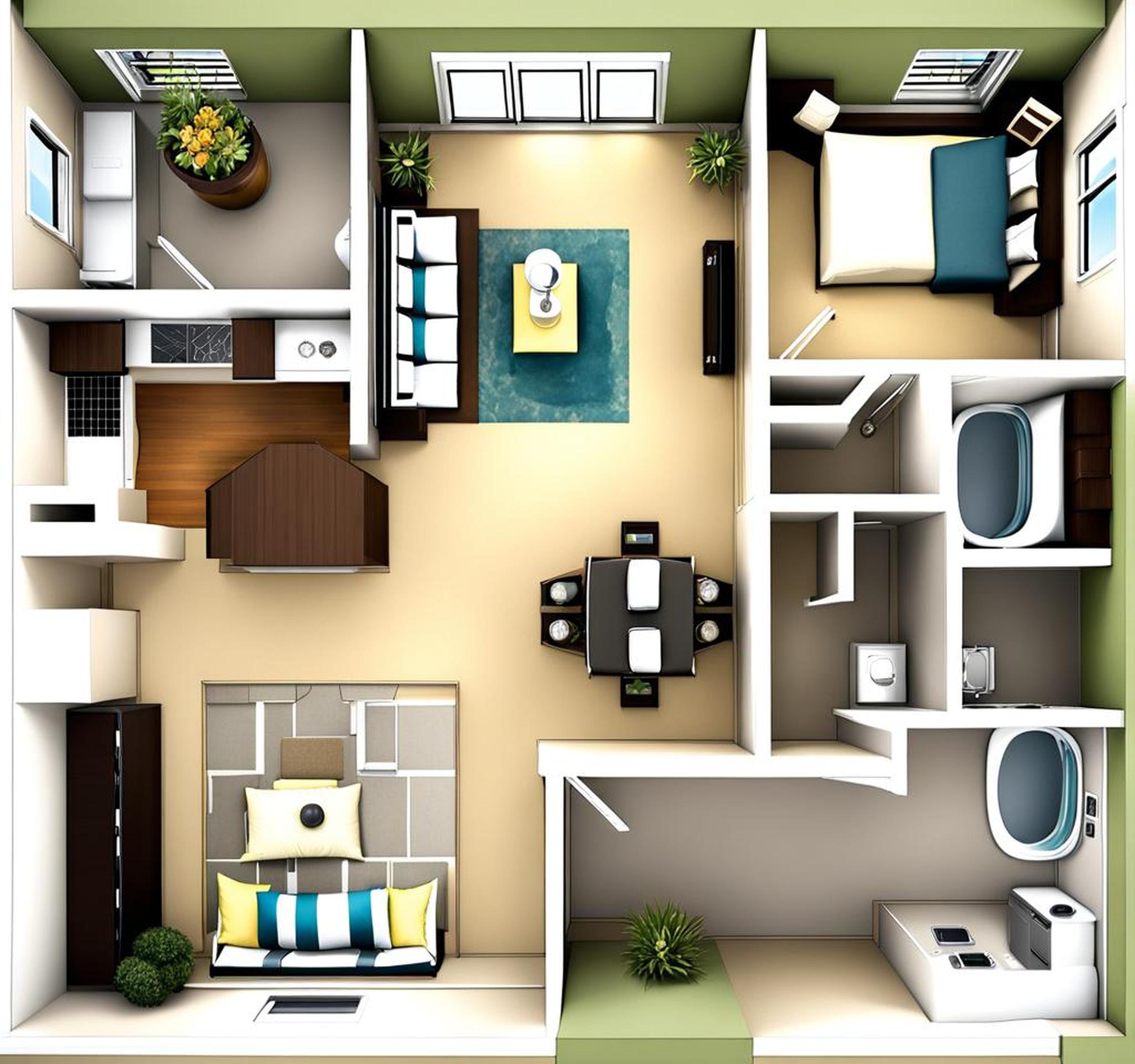 average 2 bedroom apartment size