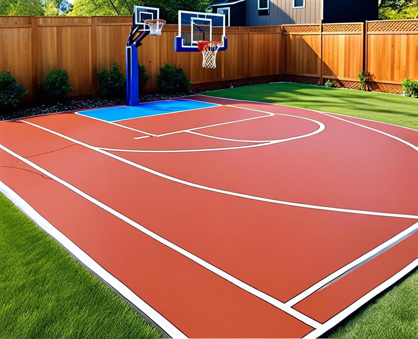 cheap diy backyard basketball court
