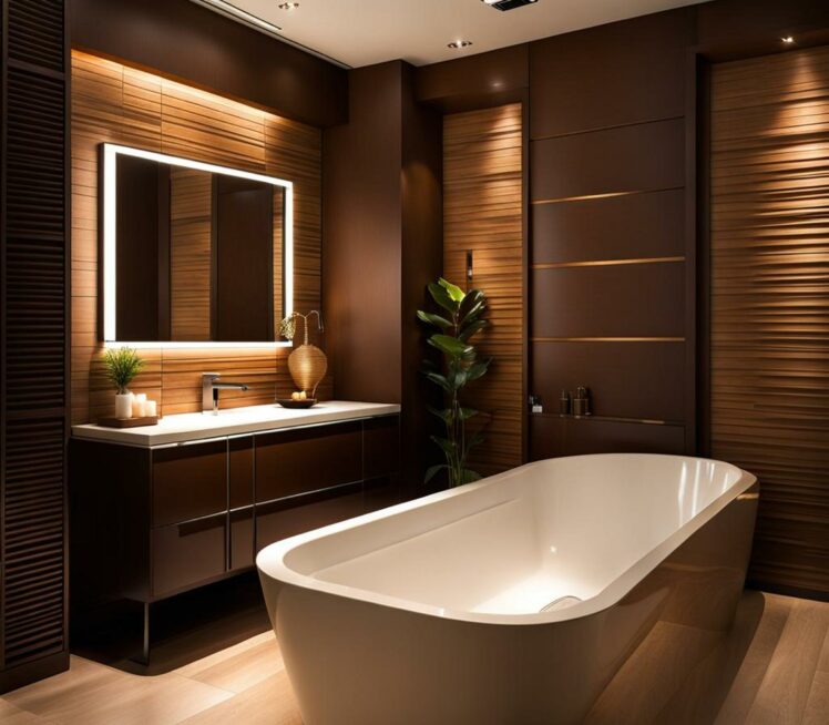 Rich, Luxurious Dark Brown Bathroom Inspiration - Tiponthetrail.com