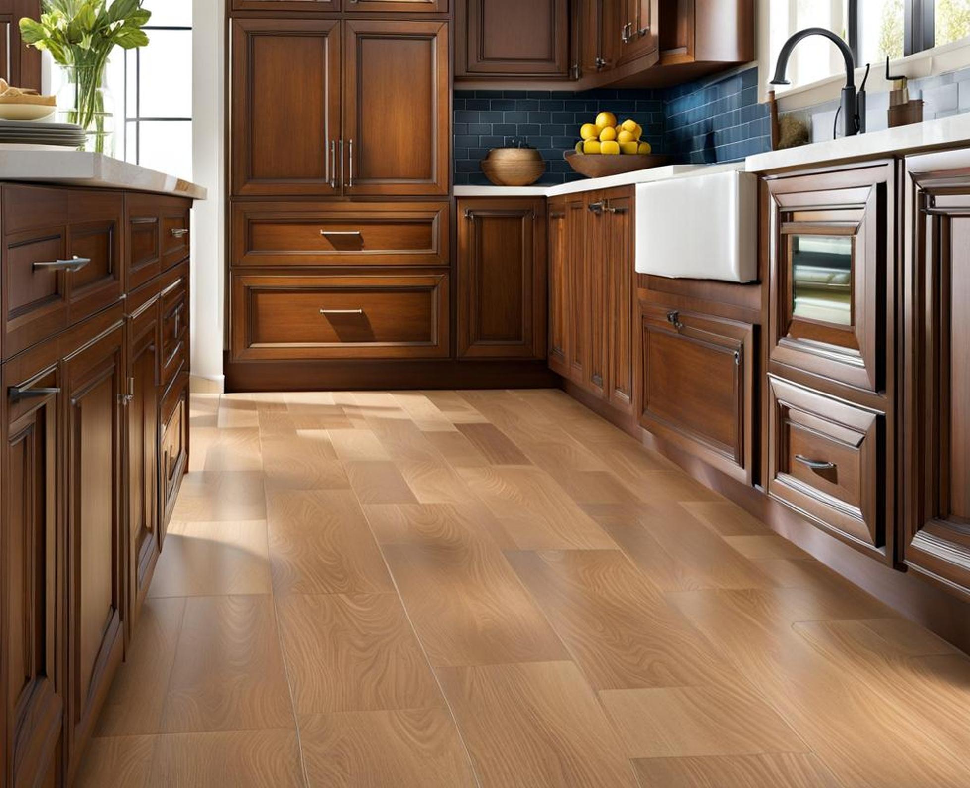 what color flooring goes with oak cabinets