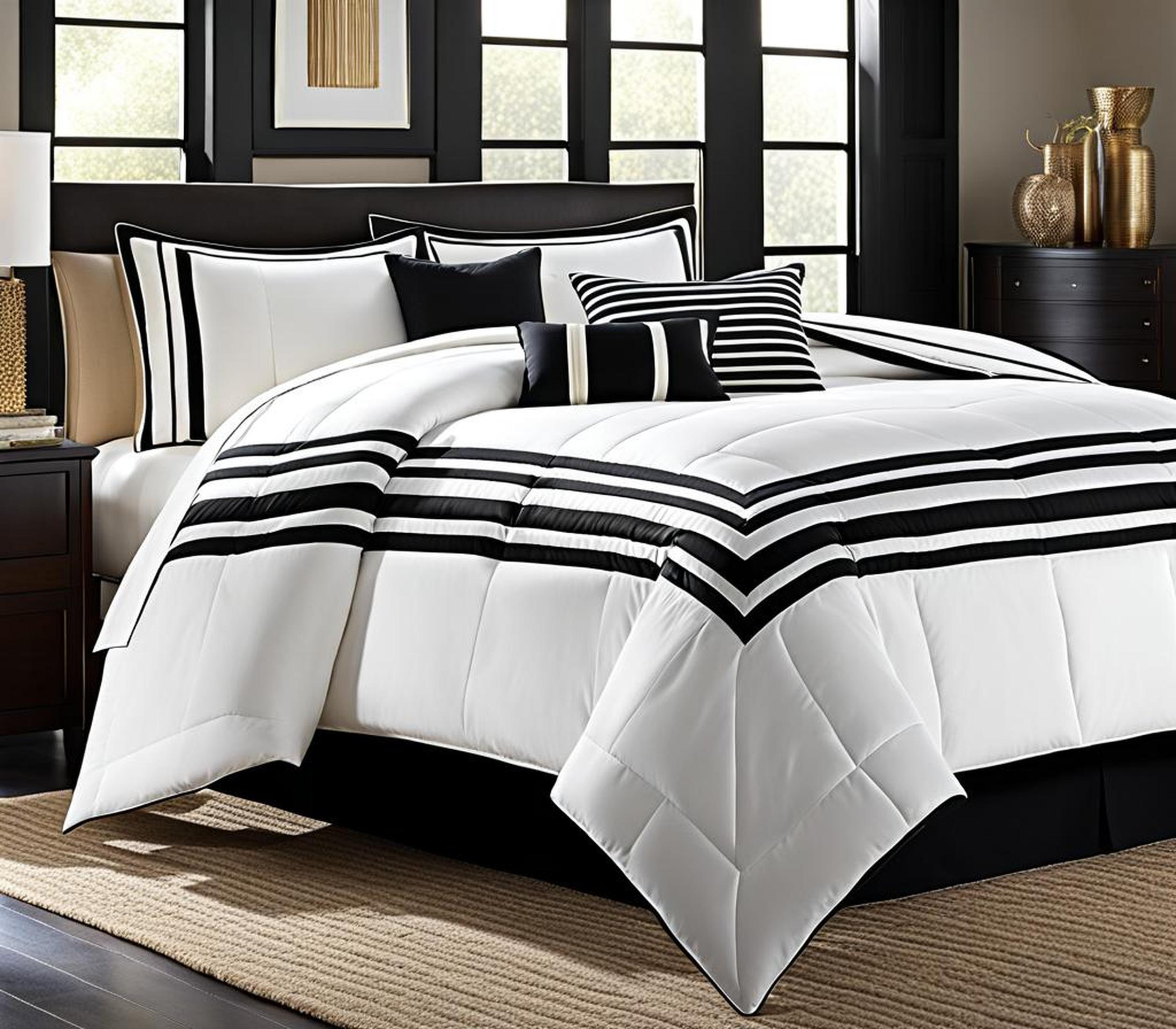 black and white king comforters