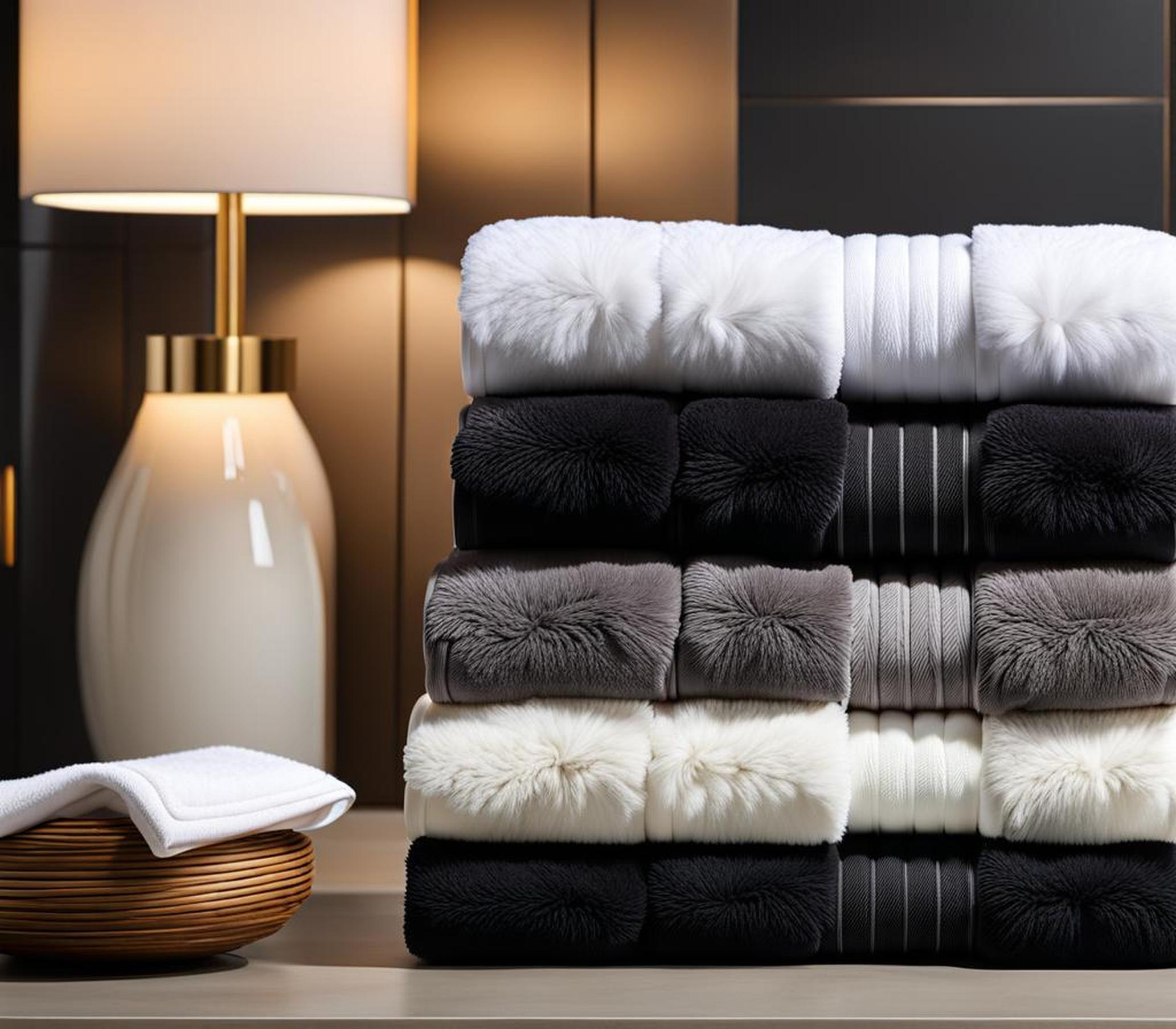 black and white bath towel sets