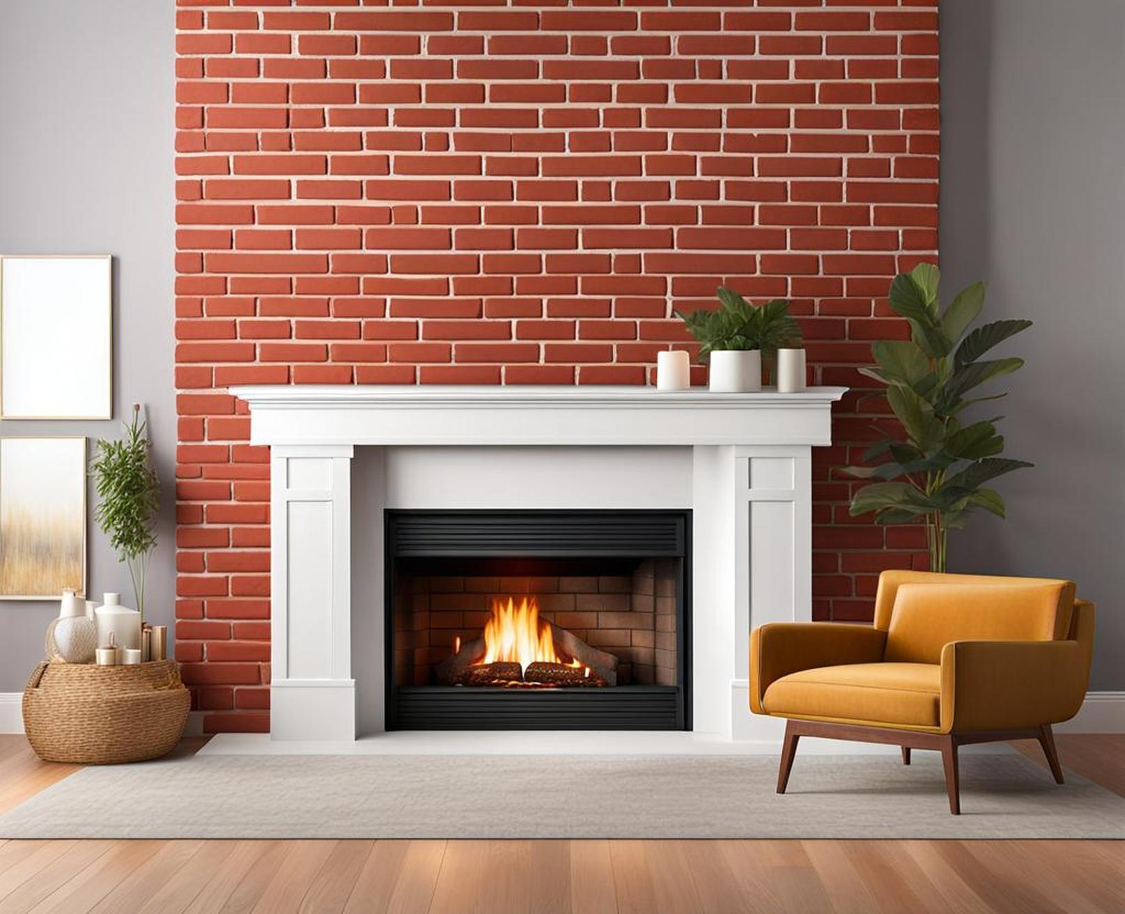 Get Crafty And Paint That Outdated Red Brick Fireplace Gone