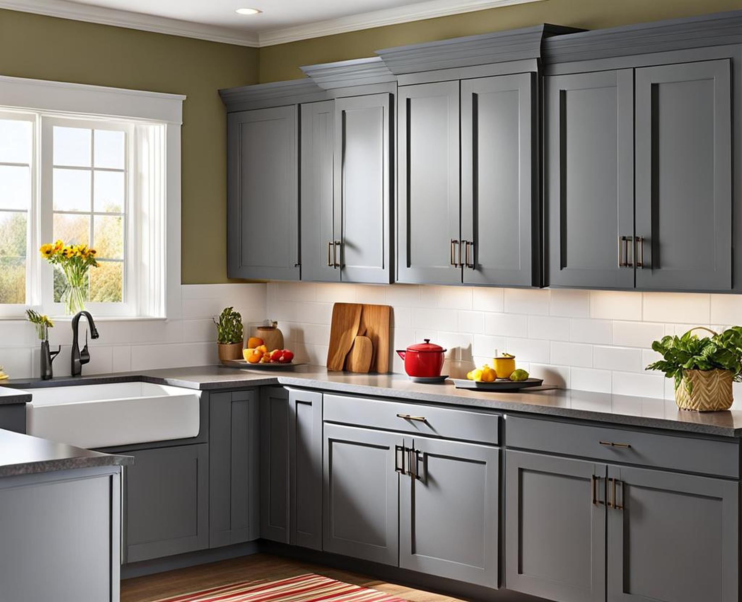 how to paint kitchen cabinets gray