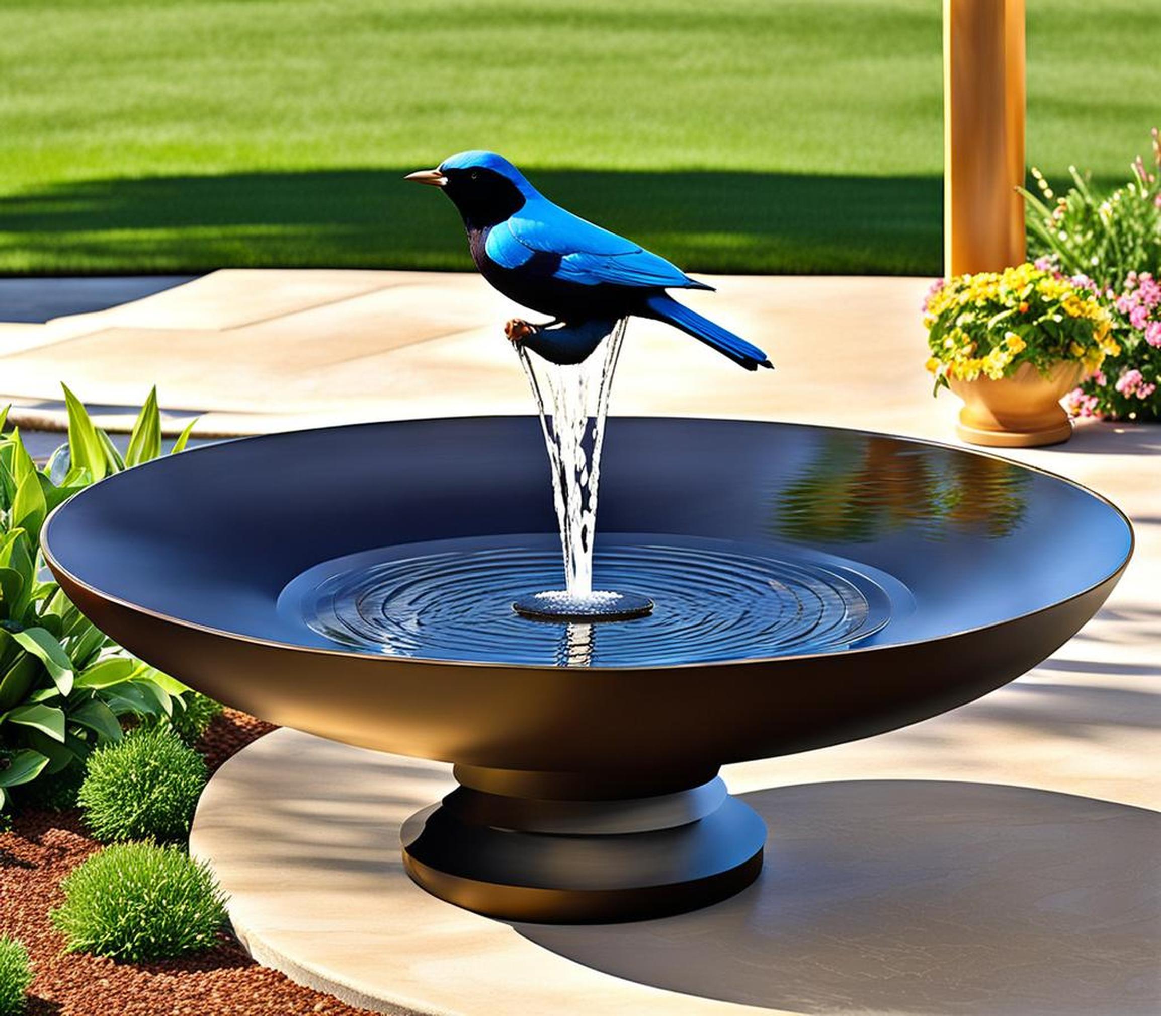 modern bird bath fountain