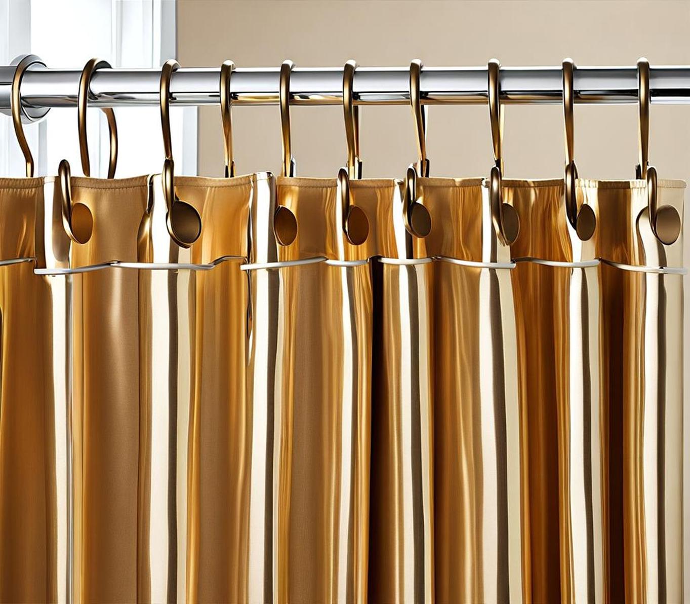 champagne bronze shower curtain hooks