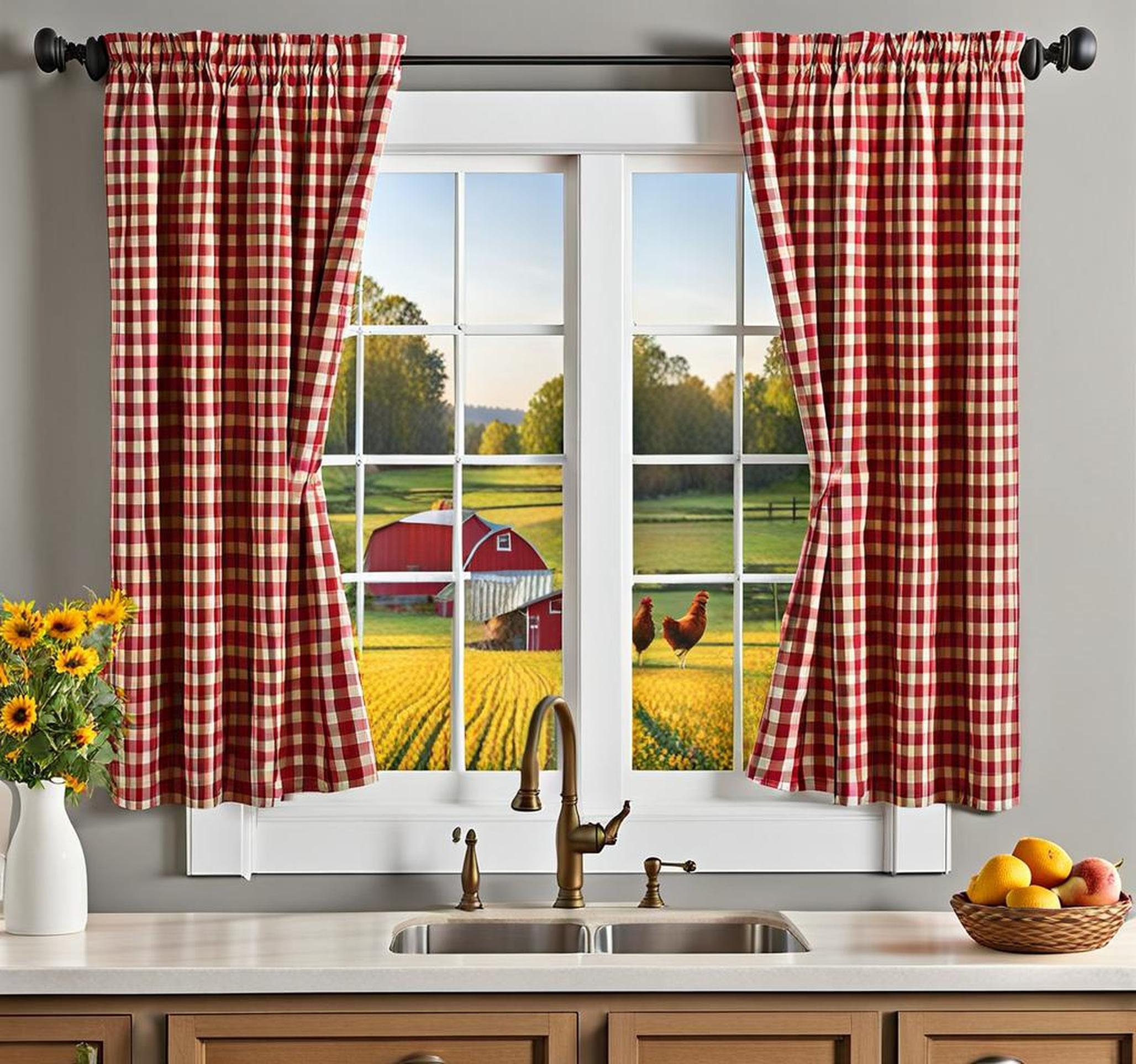 farm house kitchen curtains