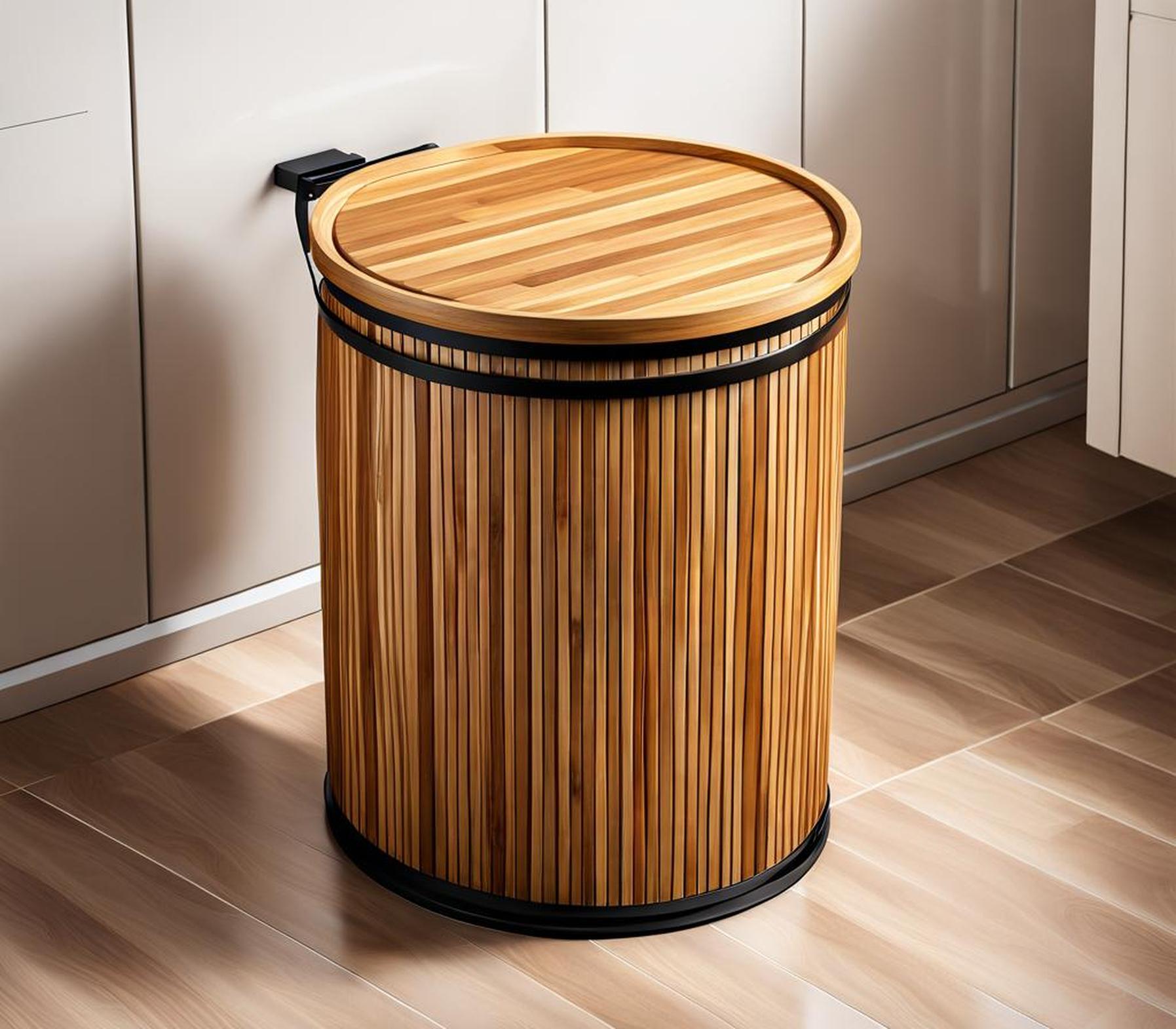 Spruce Up Your Bathroom With a Stylish Wooden Trash Can